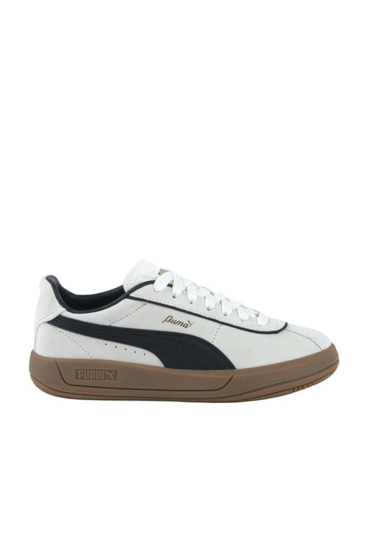 Puma 400718 01 Club Klassika SD Beyaz-Siyah-Gold Kadın Spor Ayakk