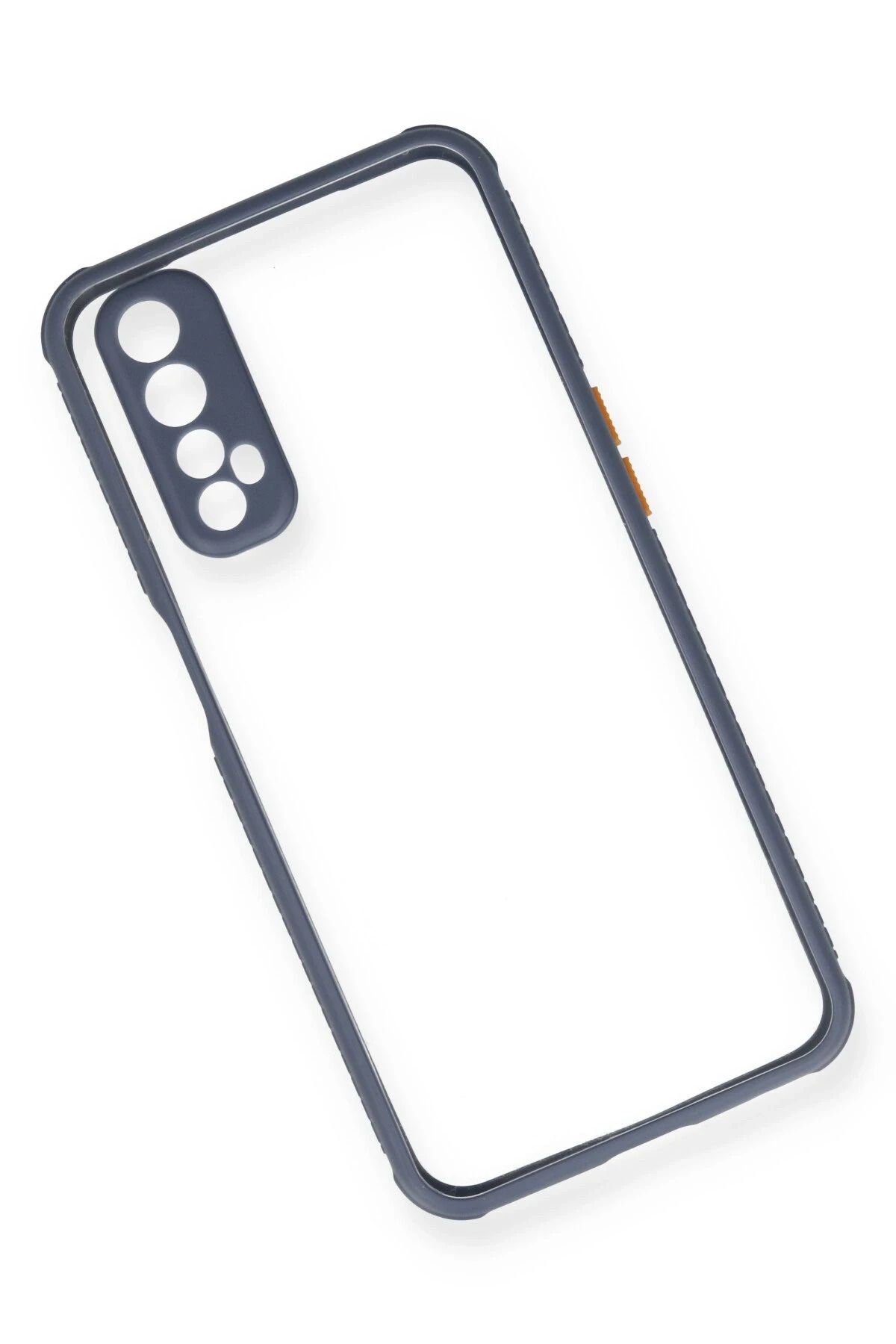 NewFace Realme 7 Kılıf Miami Şeffaf Silikon - Gri SVLRS