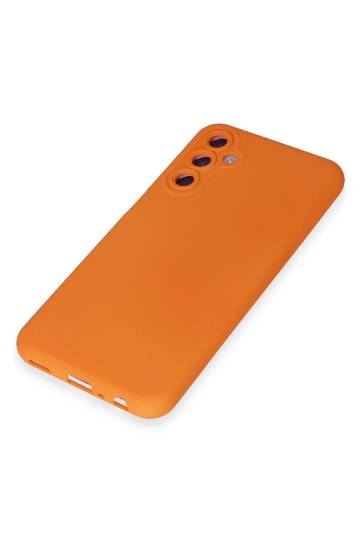 NewFace Samsung Galaxy M14 5G Kılıf Nano içi Kadife Silikon - Turuncu WLZOR