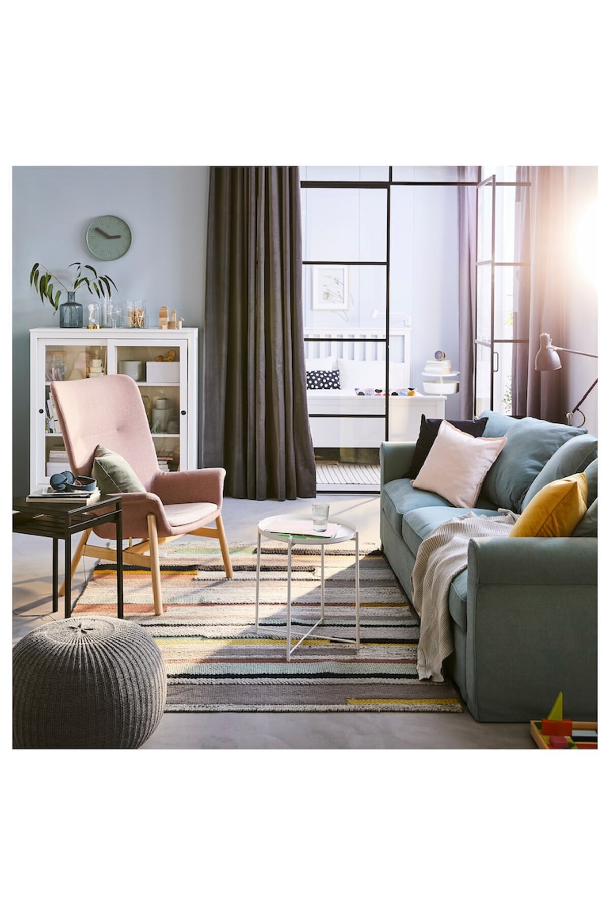 طاولة بصينية, أبيض,‎45x53 سم