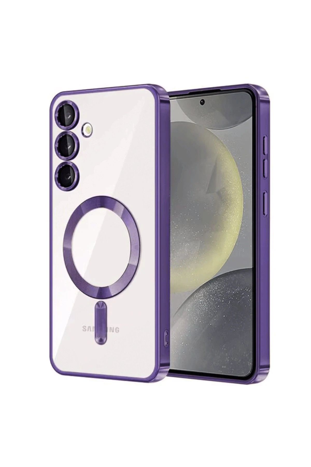 NewFace Samsung Galaxy S23 Kılıf Kross Magneticsafe Kapak - Mor WLZOR