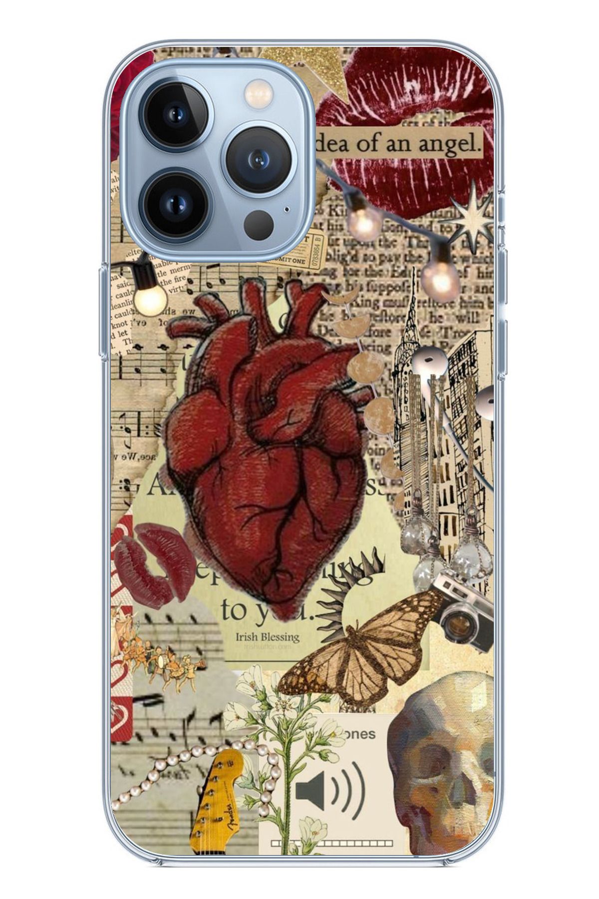TechTree iPhone 13 PRO MAX Uyumlu Vampire Diaries Vintage Şeffaf Silikon Kılıf