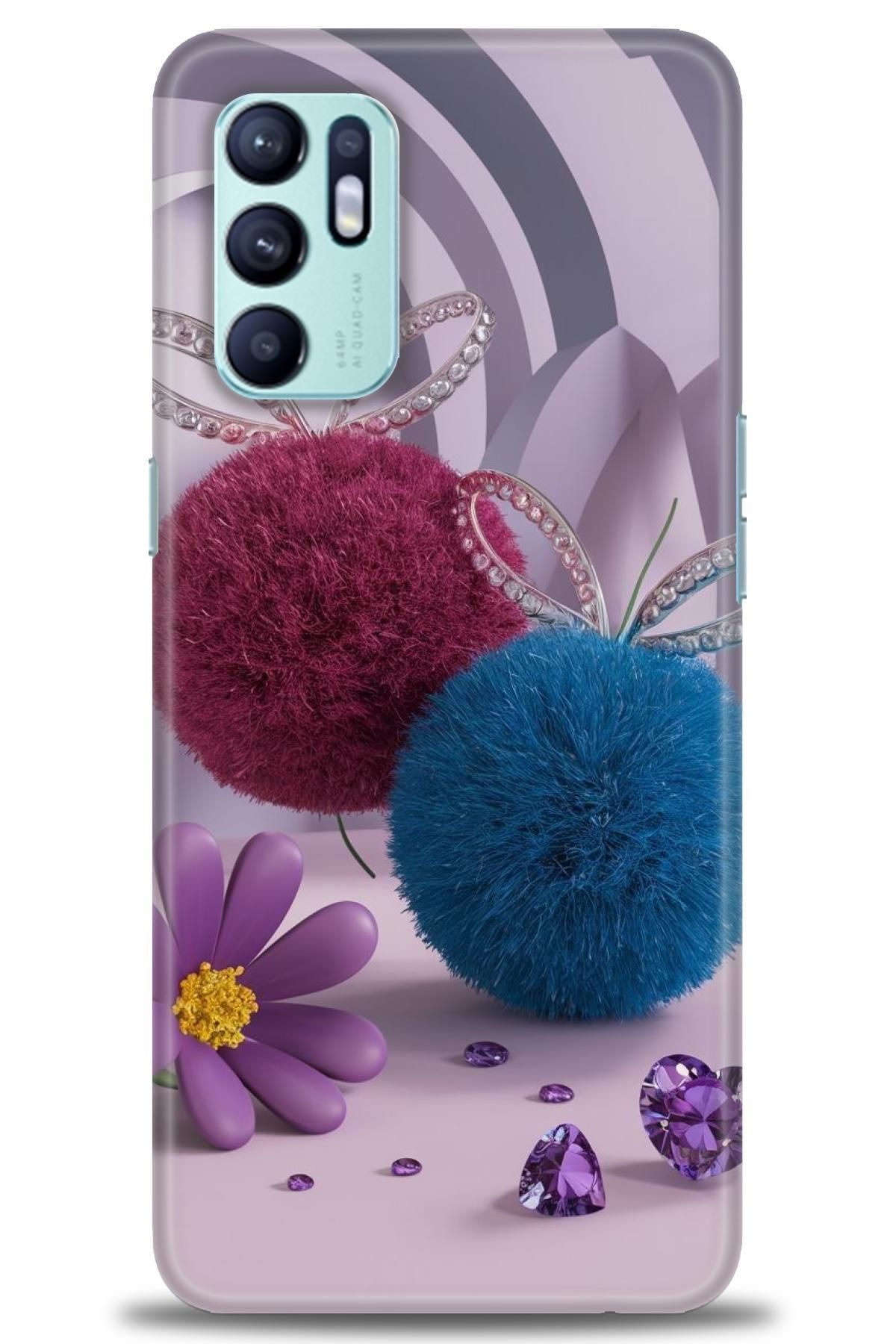 OPPO Reno 6 İle Uyumlu HD Baskılı Desenli Silikon Kılıf - 2615