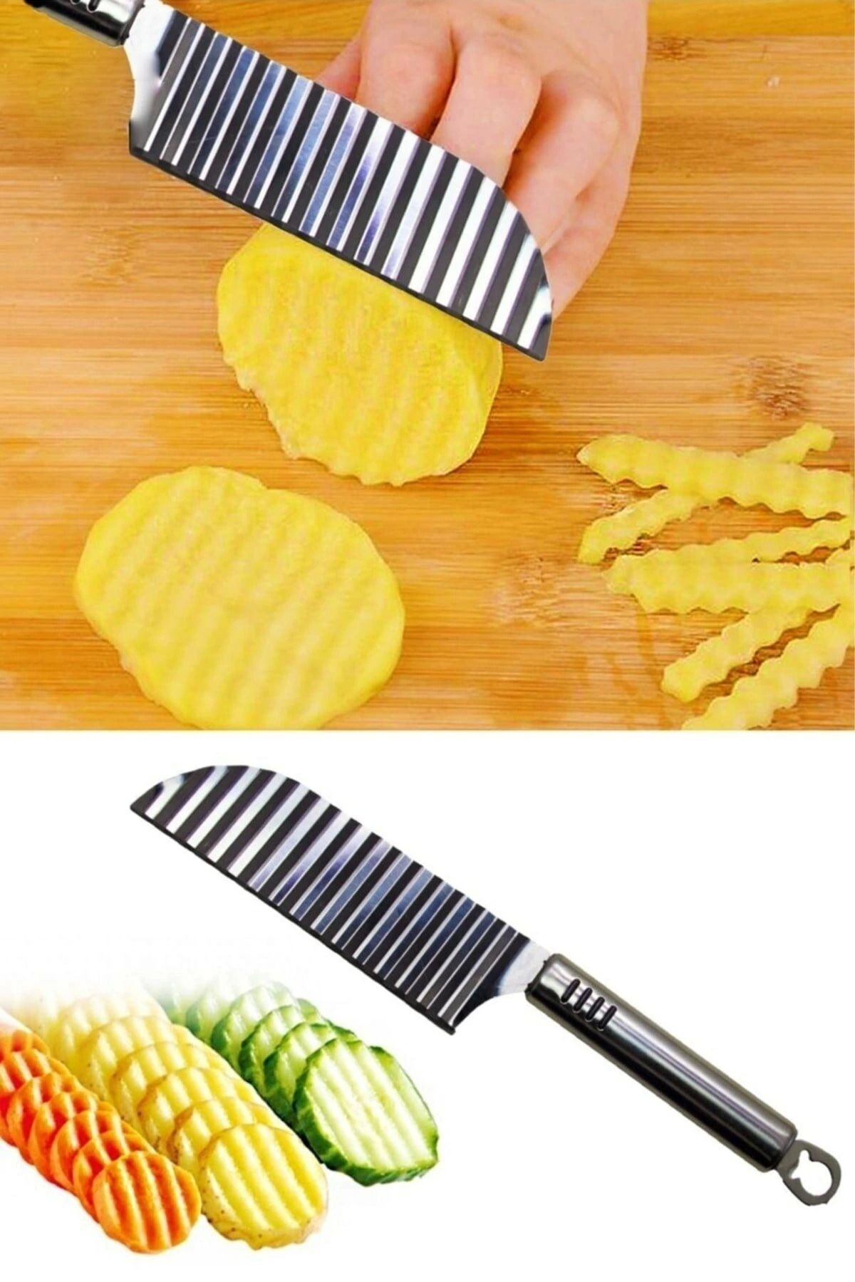 hayalimsah Tırtıklı Patates Kesme Bıçağı - Şekilli Sebze Ve Meyve Dilimleyici