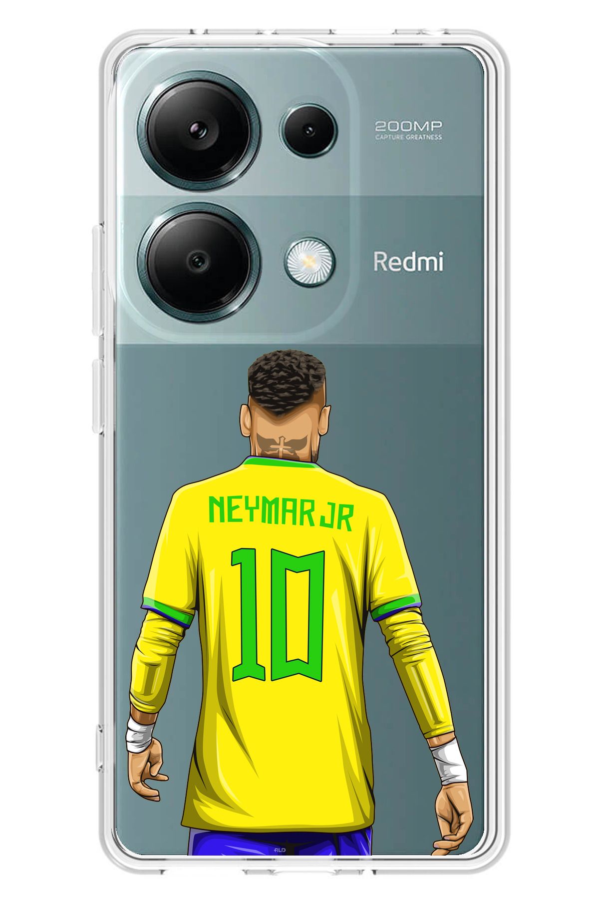 TechTree Redmi Note 13 PRO 4G Uyumlu Neymar Minimal Forma Şeffaf Silikon Kılıf