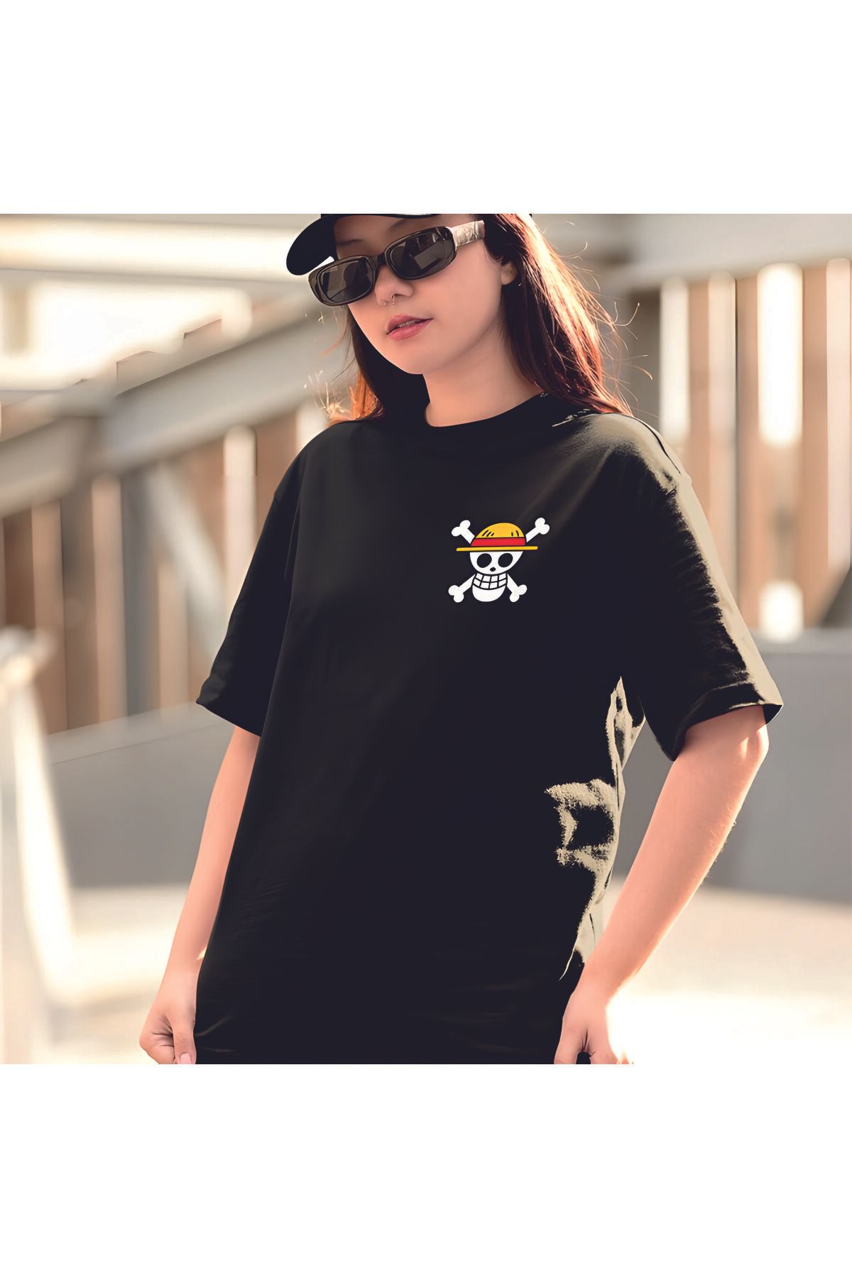 AliceQueen One Piece Baskılı Oversize T-shirt