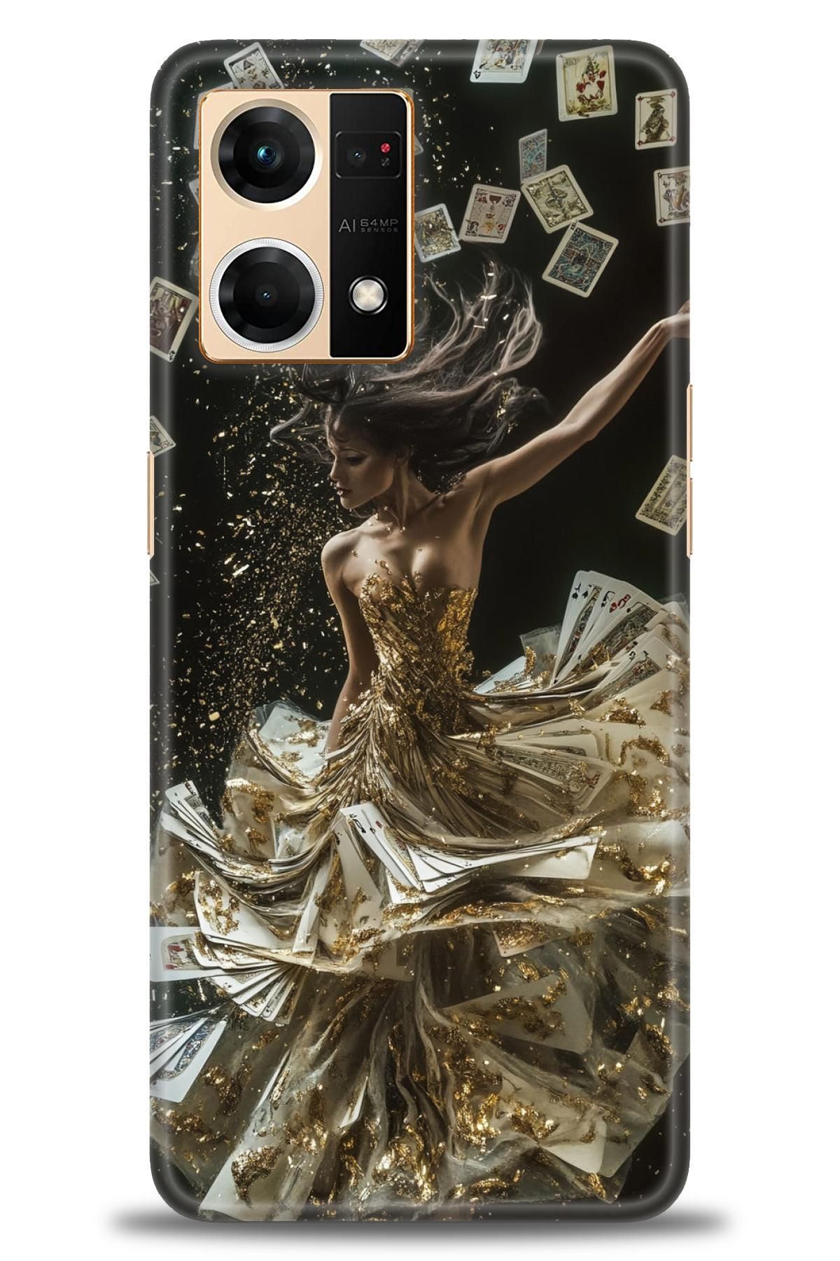 OPPO Reno 7 İle Uyumlu HD Baskılı Desenli Silikon Kılıf - 2099