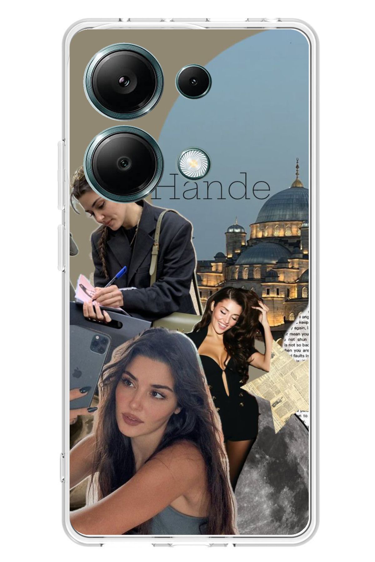 TechTree Redmi Note 13 PRO 4G Uyumlu Hande Erçel Şeffaf Silikon Kılıf