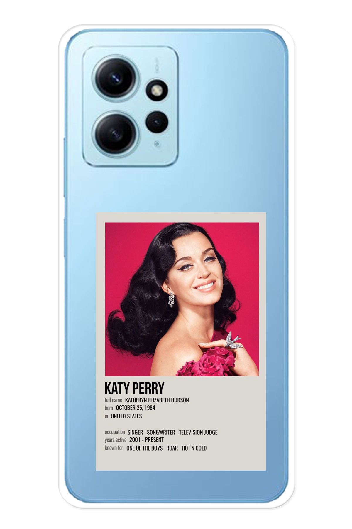 TechTree Redmi Note 12 4G Uyumlu Katy Perry Şeffaf Silikon Kılıf