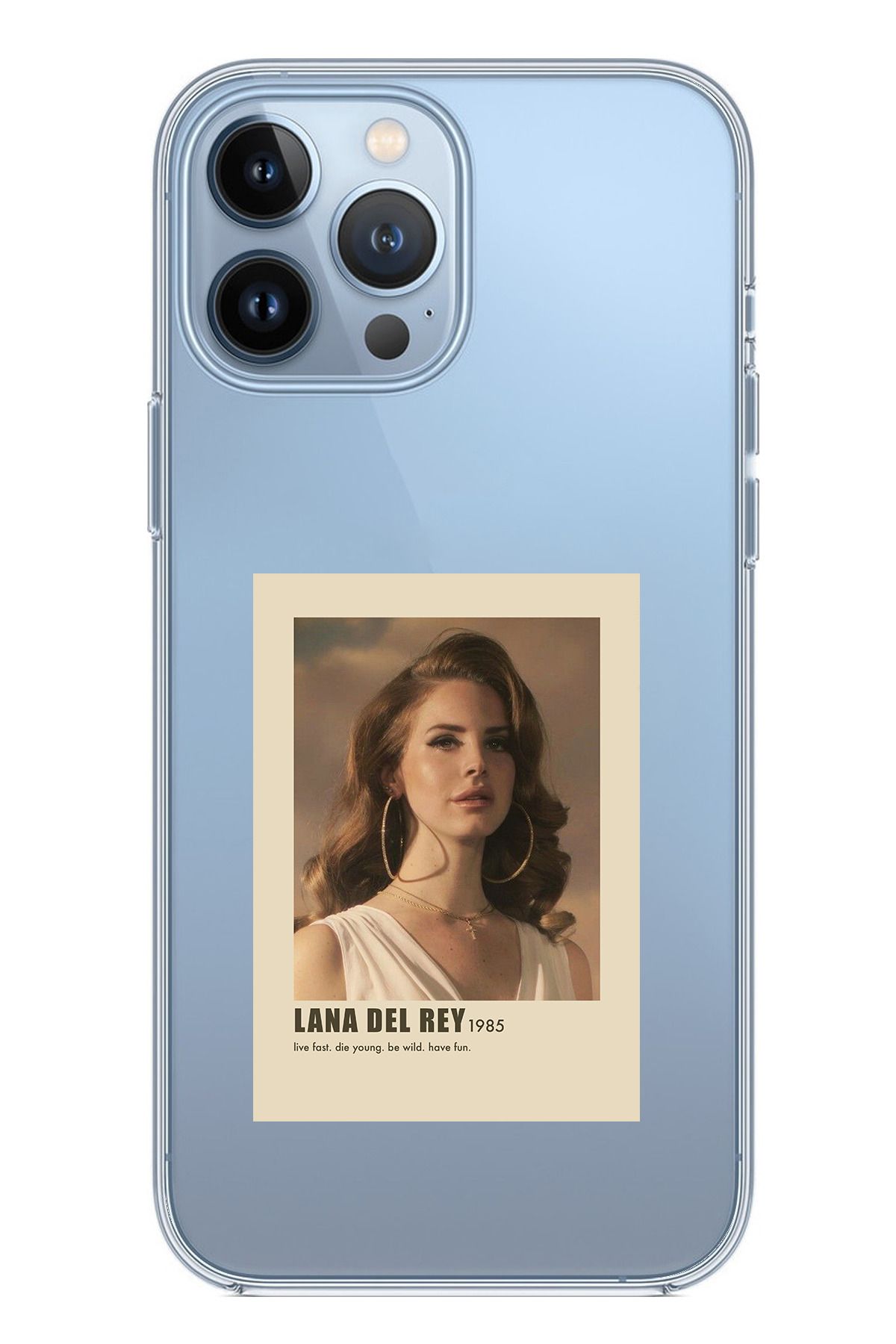 TechTree iPhone 13 PRO Uyumlu Lana Del Rey Tasarımlı Şeffaf Silikon Kılıf