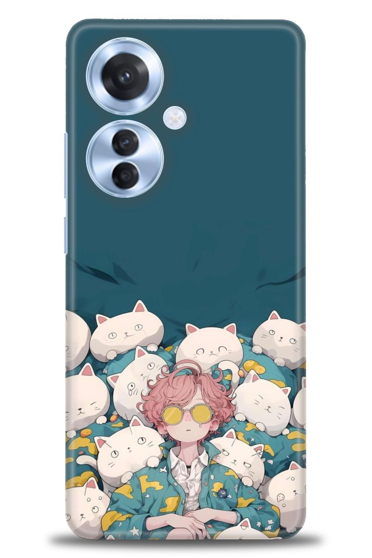 OPPO Reno 11F İle Uyumlu HD Baskılı Desenli Silikon Kılıf - 2220