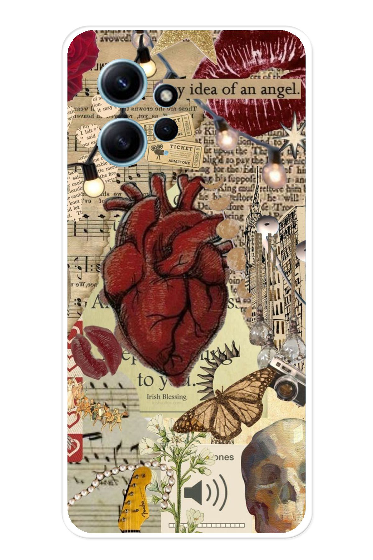 TechTree Redmi Note 12 4G Uyumlu Vampire Diaries Vintage Şeffaf Silikon Kılıf