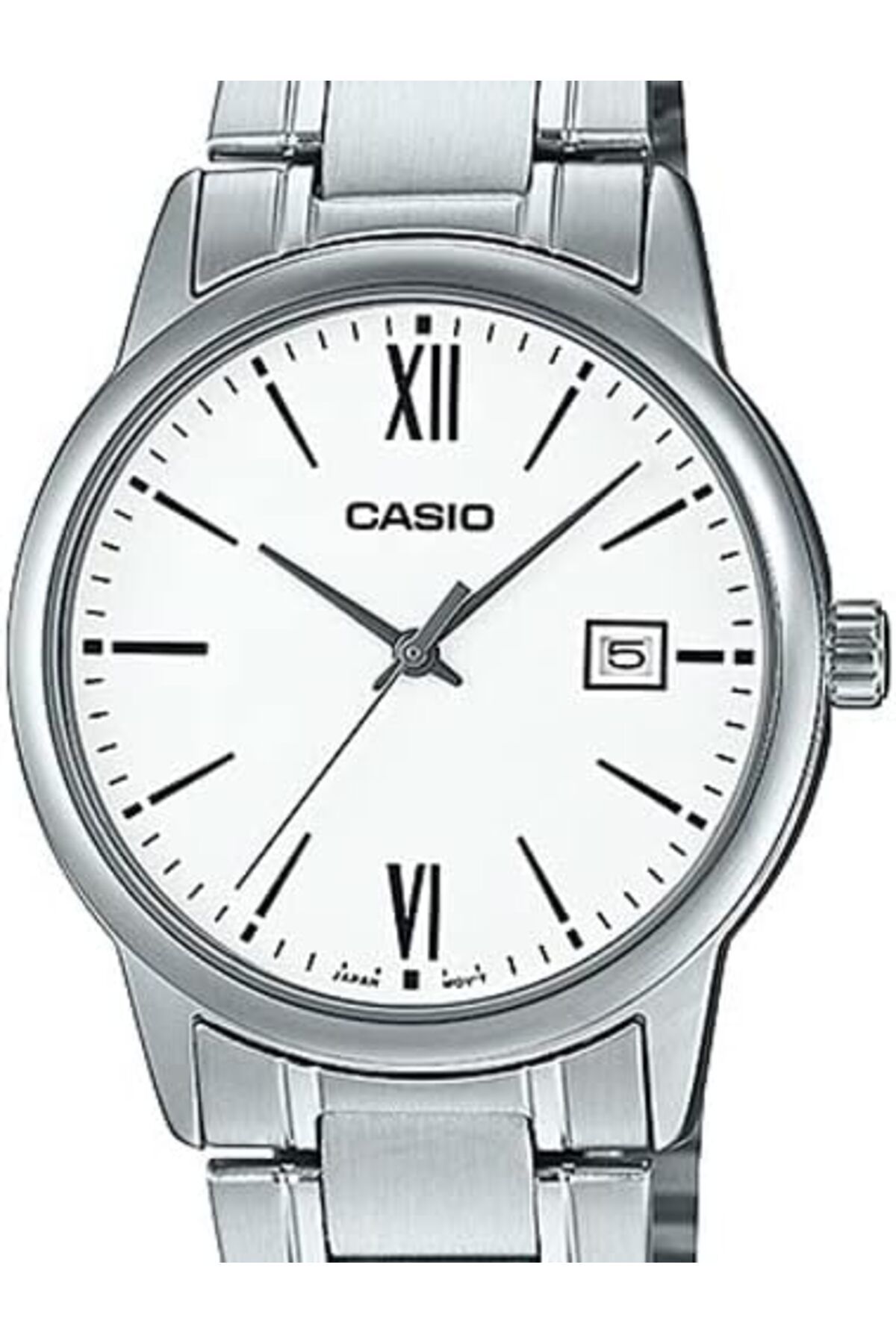 Casio-Casio Analog Watch with Black Dial and Stainless Steel Strap for Men - MTP-V002D-1BUDF 4