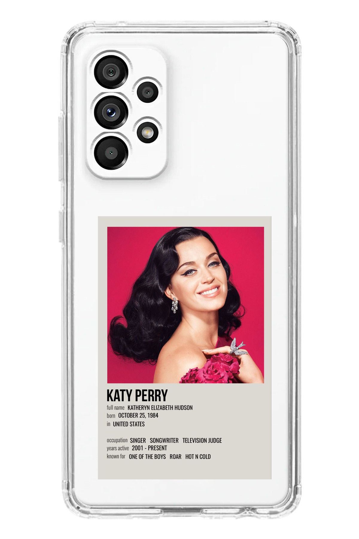 TechTree Galaxy A23 Uyumlu Katy Perry Şeffaf Silikon Kılıf