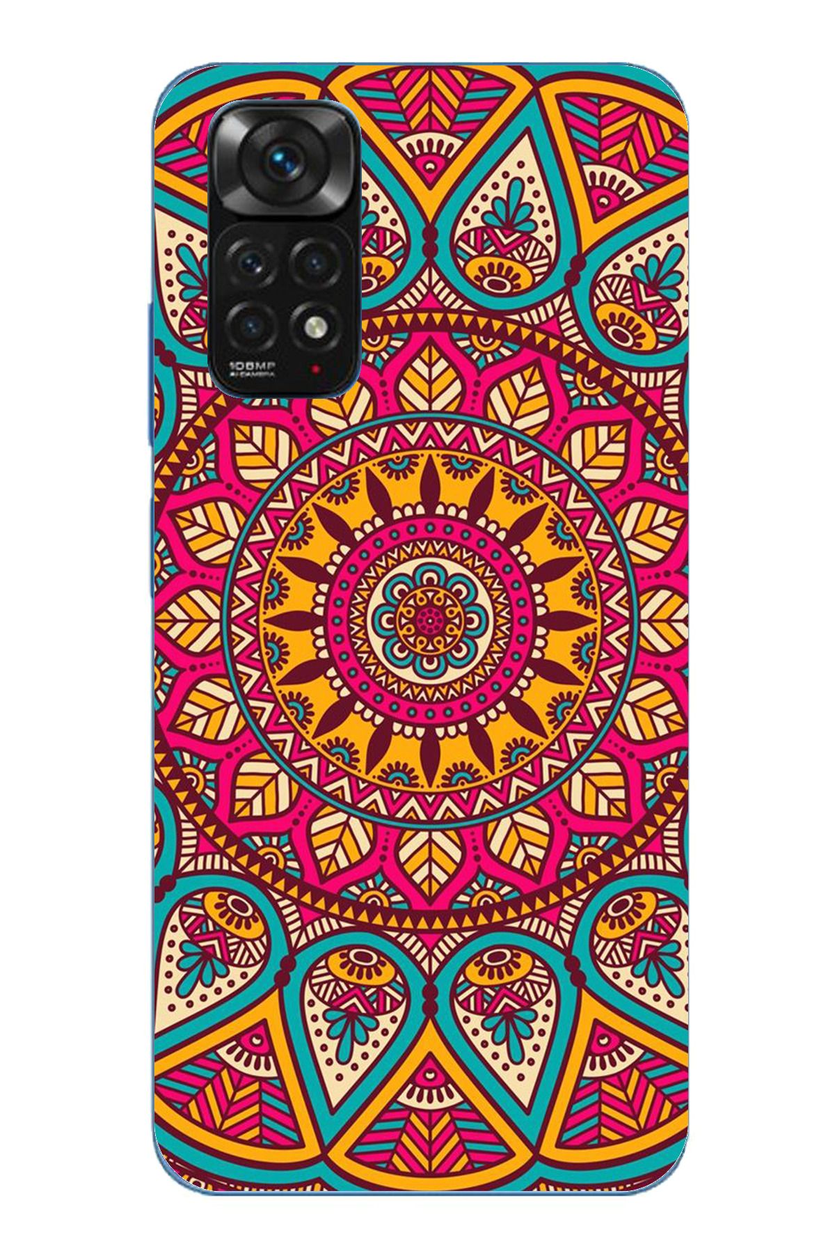 TechTree Redmi Note 11 / 11S Uyumlu Mandala Şeffaf Silikon Kılıf