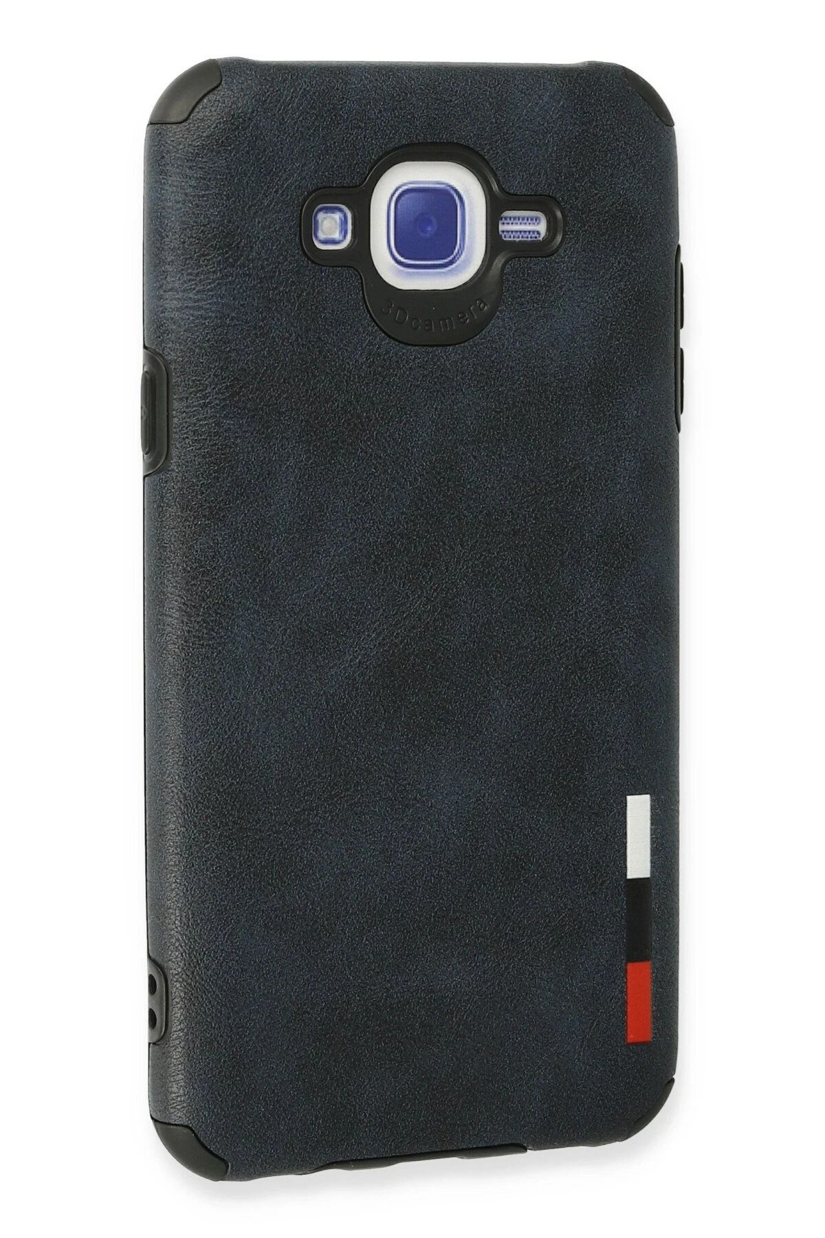 NewFace Samsung Galaxy J7 Kılıf Loop Deri Silikon - Lacivert SVLRS