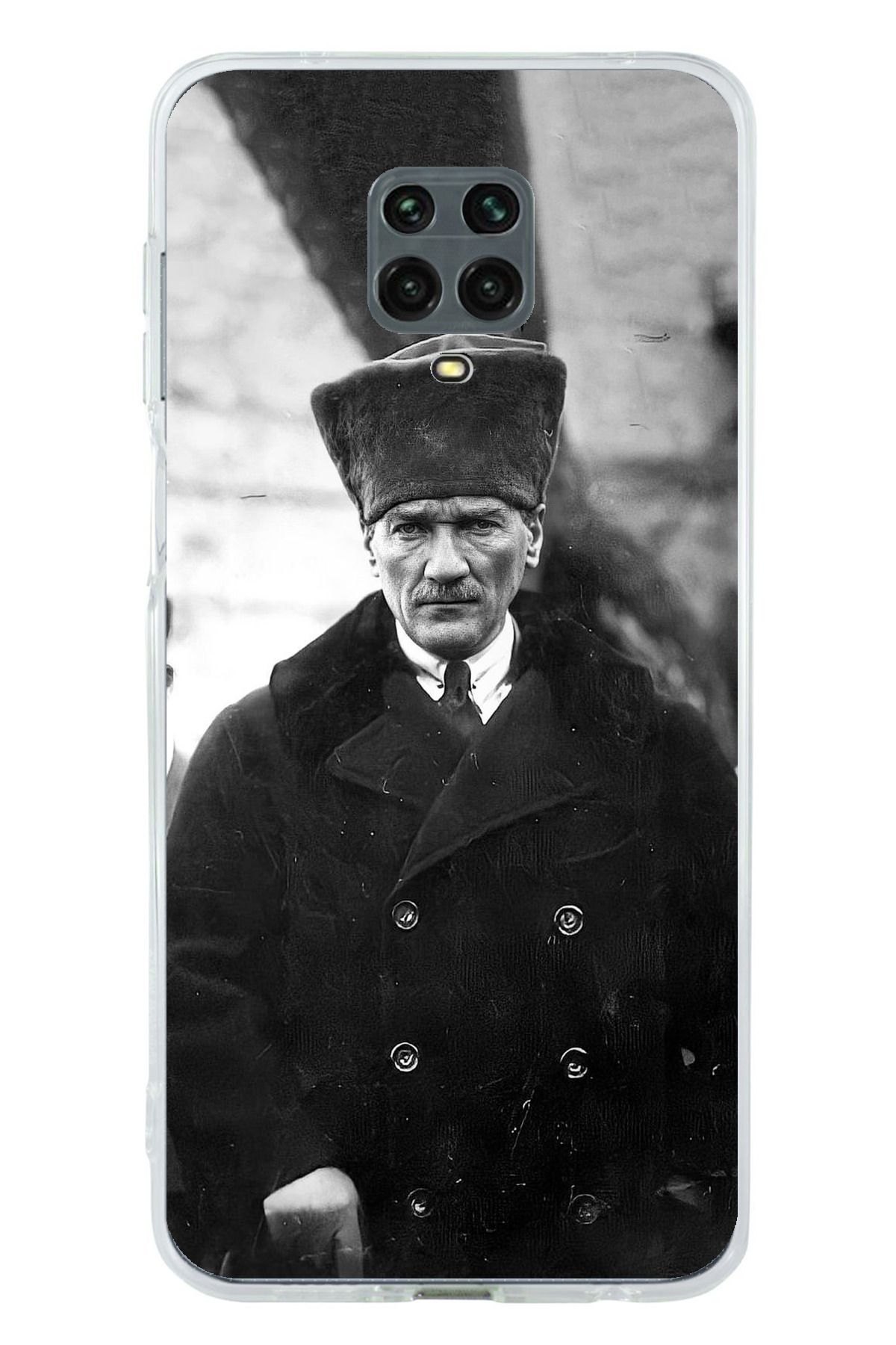TechTree Redmi Note 9S / 9 PRO Uyumlu Mustafa Kemal Atatürk Portre Şeffaf Silikon Kılıf