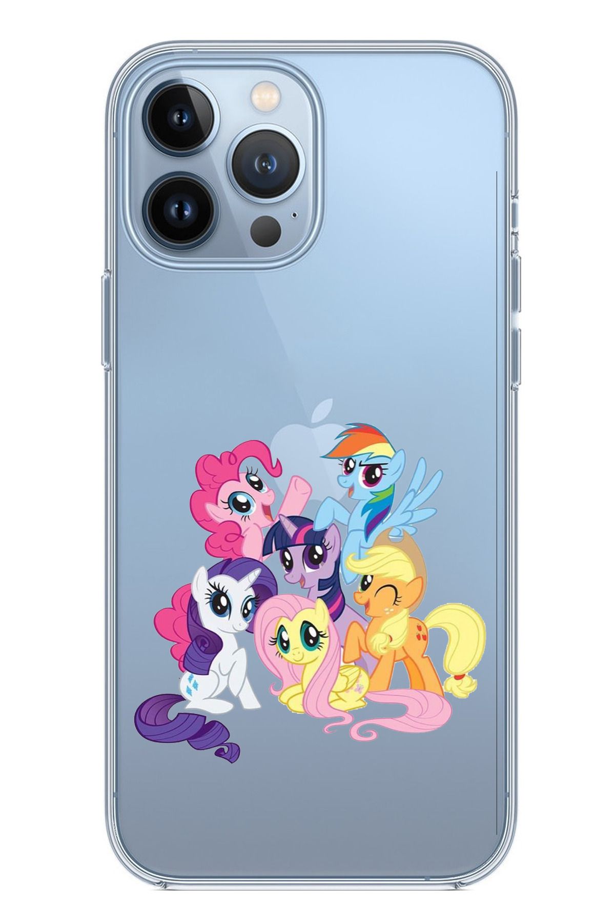TechTree iPhone 13 PRO MAX Uyumlu My Little Pony: Arkadaşlık Sihirlidir Tasarım Şeffaf Silikon Kılıf