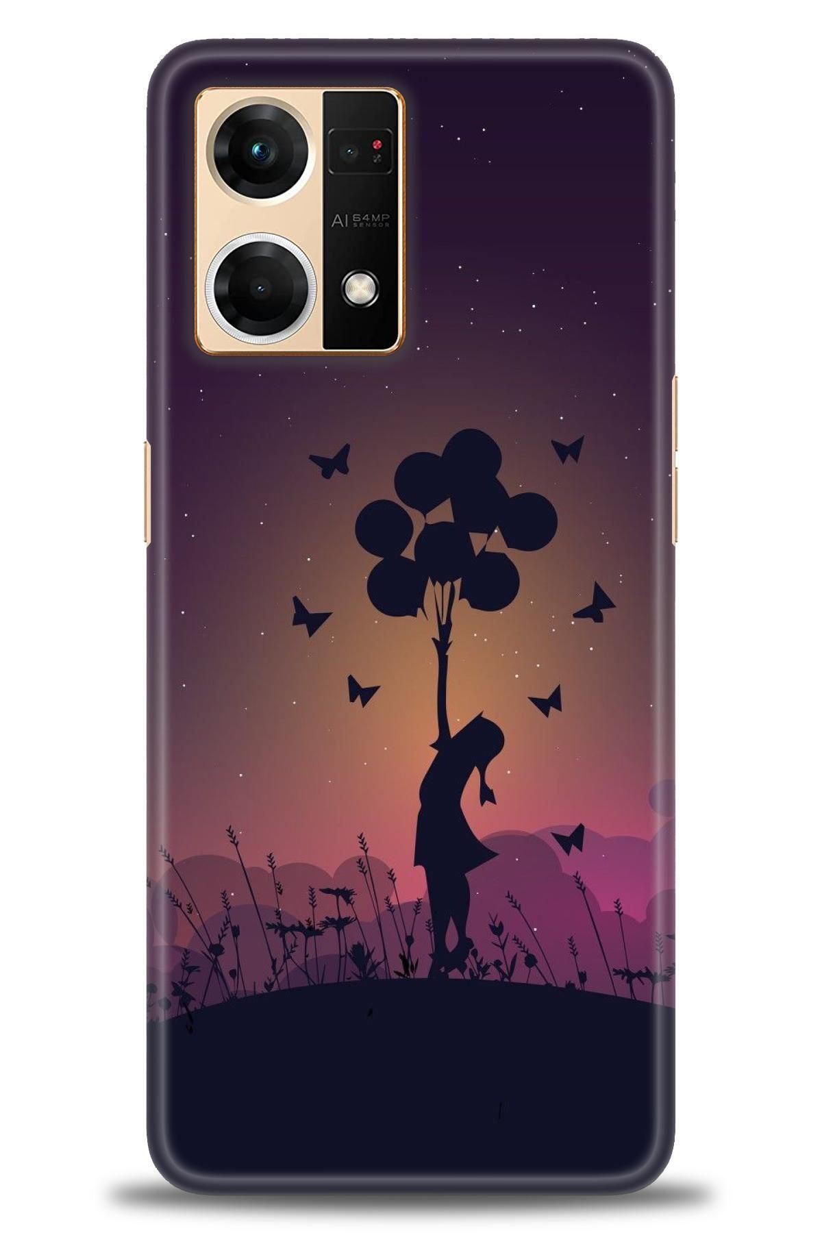OPPO Reno 7 İle Uyumlu HD Baskılı Desenli Silikon Kılıf - 2339