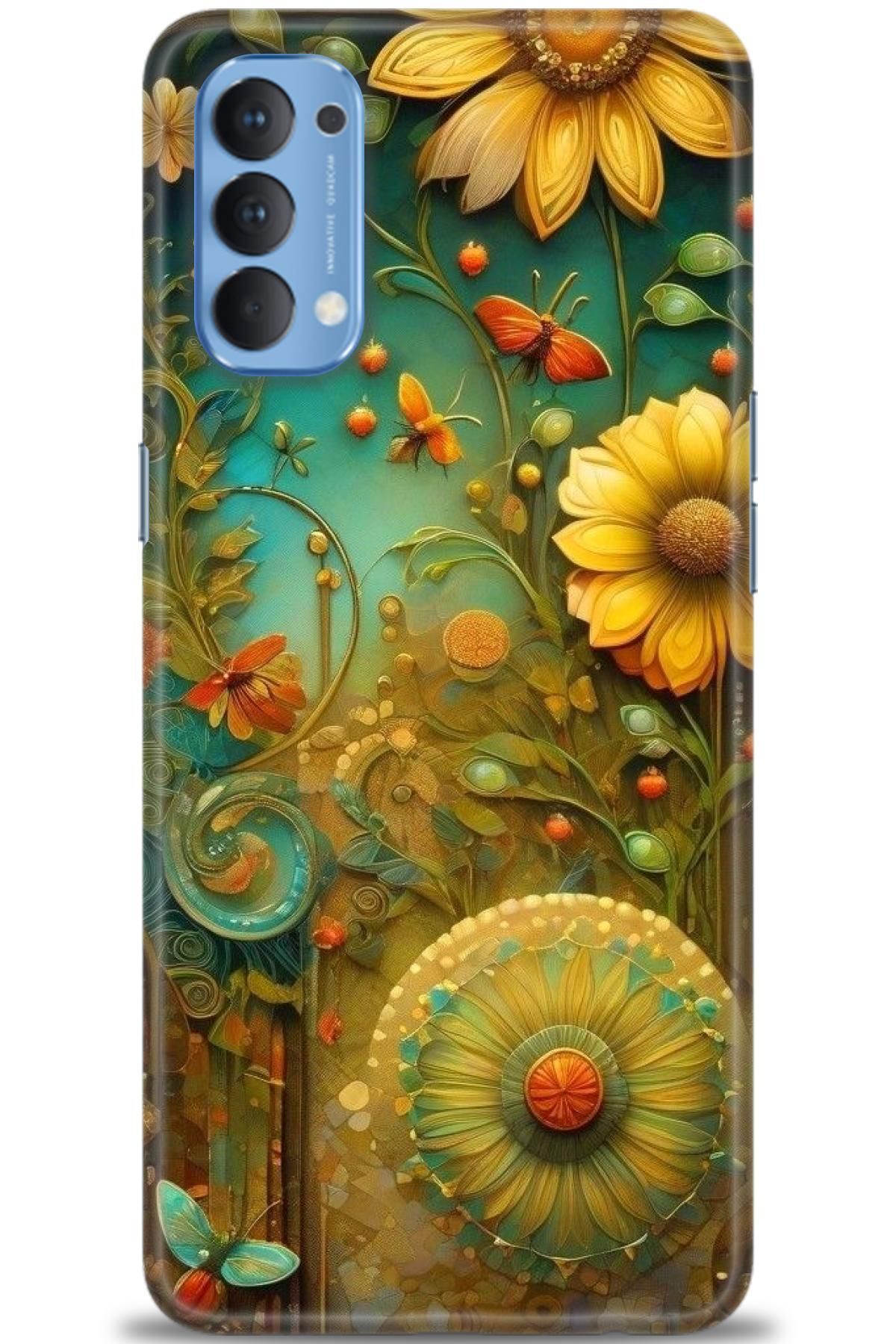 OPPO Reno 4 İle Uyumlu HD Baskılı Silikon Kılıf / ÖzelSeri Oppo - 2424