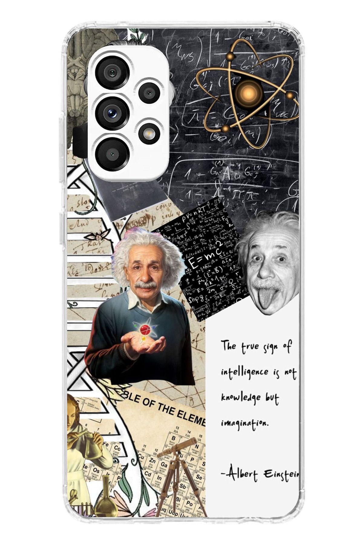 TechTree Galaxy A23 Uyumlu Albert Einstein Şeffaf Silikon Kılıf