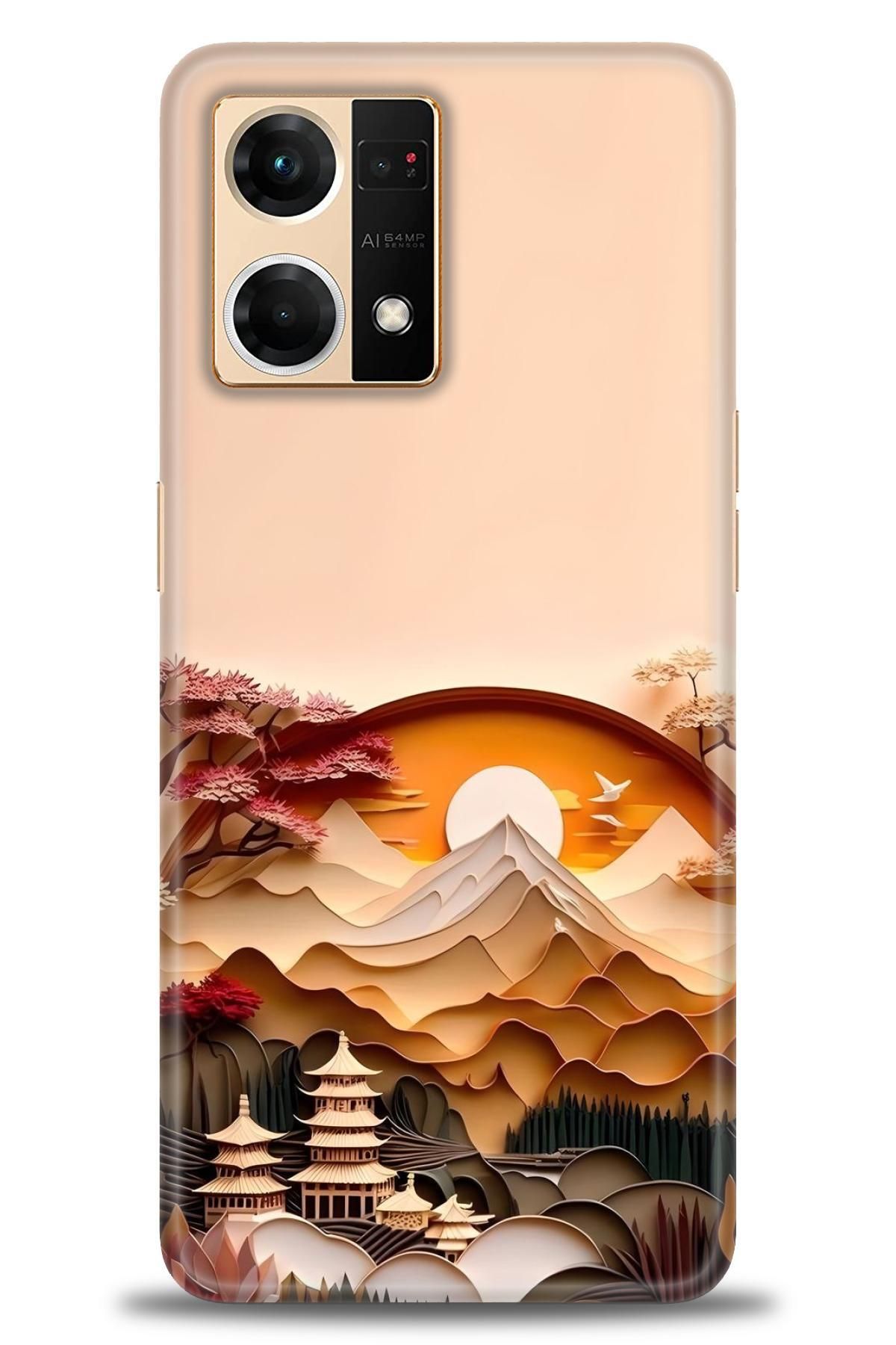 OPPO Reno 7 İle Uyumlu HD Baskılı Desenli Silikon Kılıf - 2512