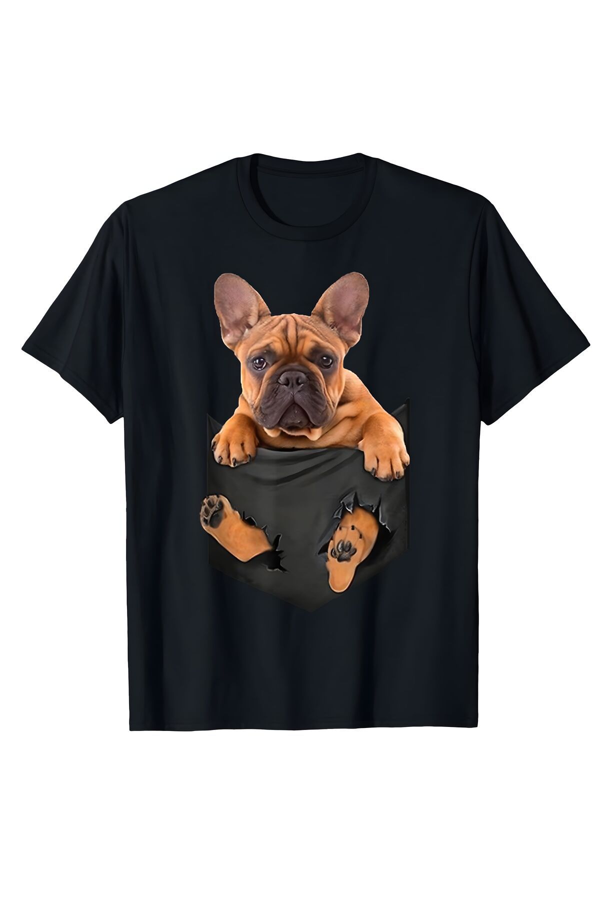 AliceQueen French Bulldog Baskılı T-shirt
