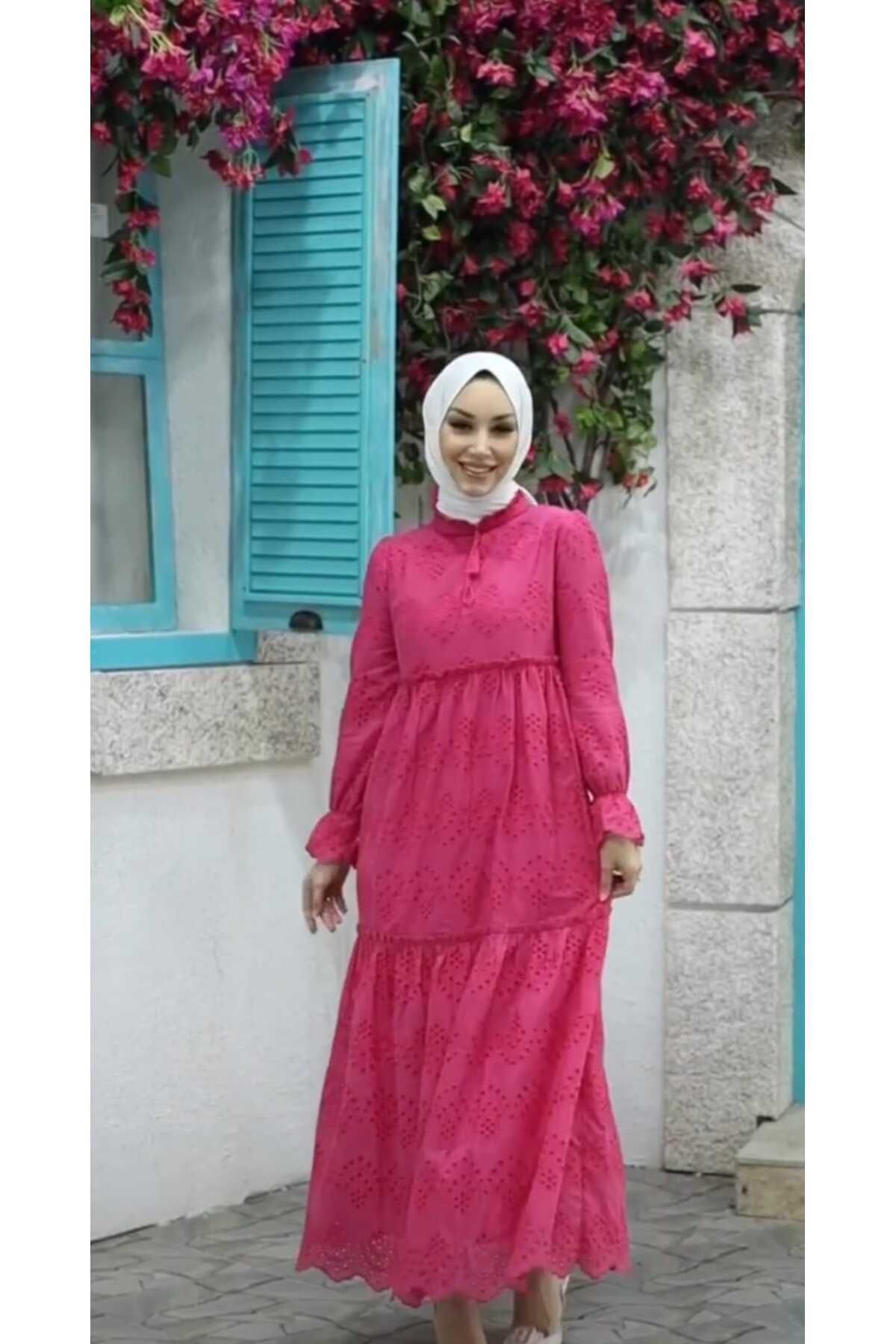 SERAH BUTİK PAMUKLU FİSTO ELBİSE