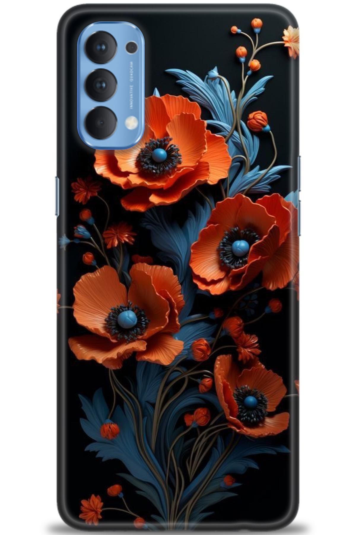 OPPO Reno 4 İle Uyumlu HD Baskılı Desenli Silikon Kılıf - 2860