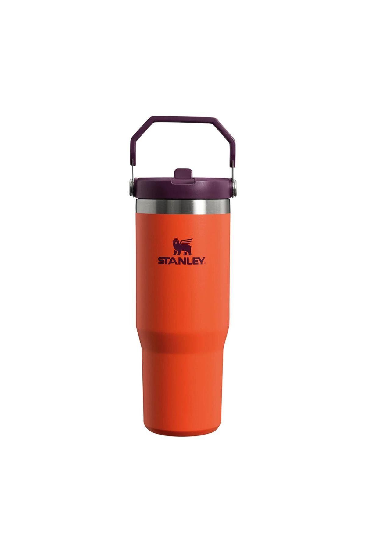 Stanley The Iceflow Flip Straw Tumbler Pipetli Termos 30 OZ - 0.88L - Tigerlily