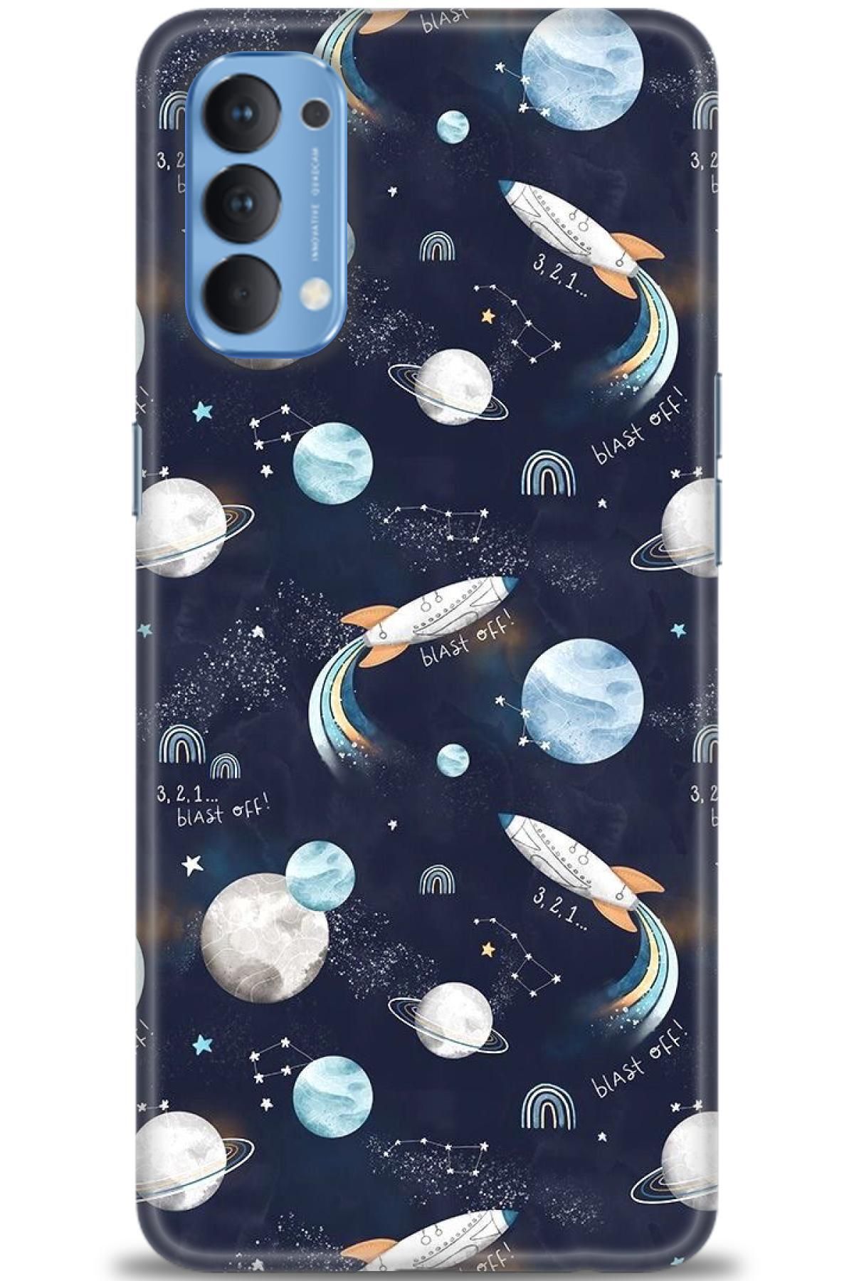 OPPO Reno 4 İle Uyumlu HD Baskılı Desenli Silikon Kılıf - 2259
