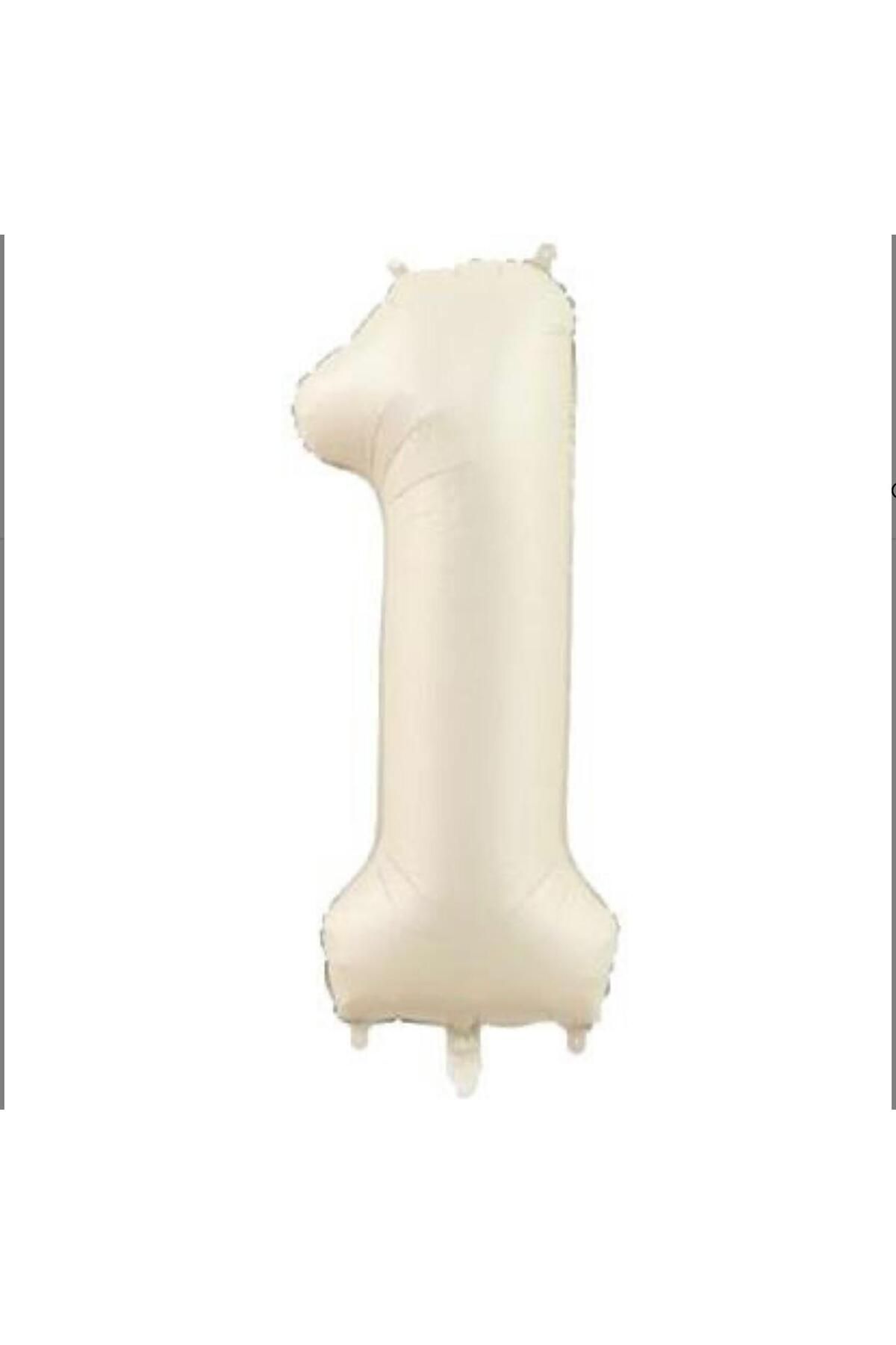 MİNAY 1 RAKAM FOLYO BALON KREM RENK 34" 76cm