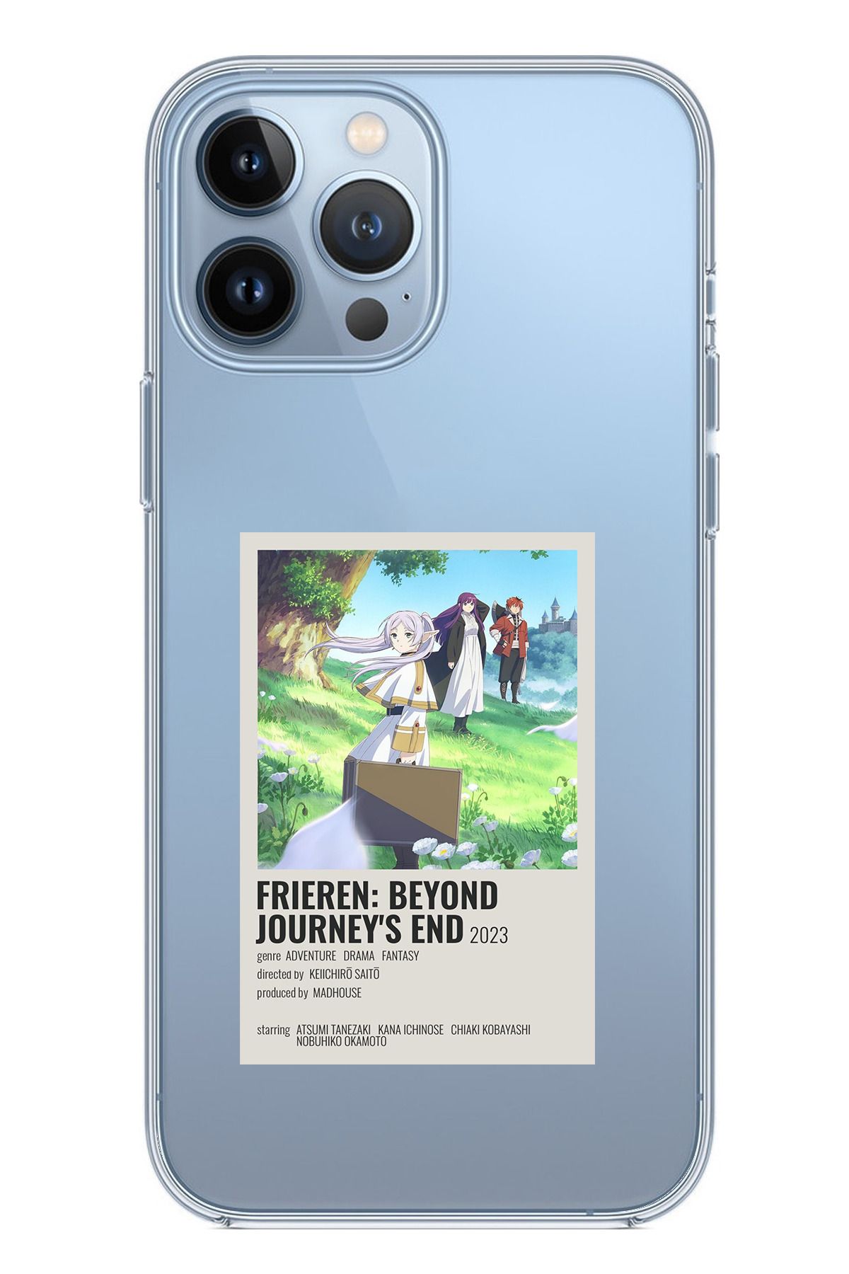 TechTree iPhone 13 PRO MAX Uyumlu Frieren: Beyond Journey's End Tasarımlı Şeffaf Silikon Kılıf