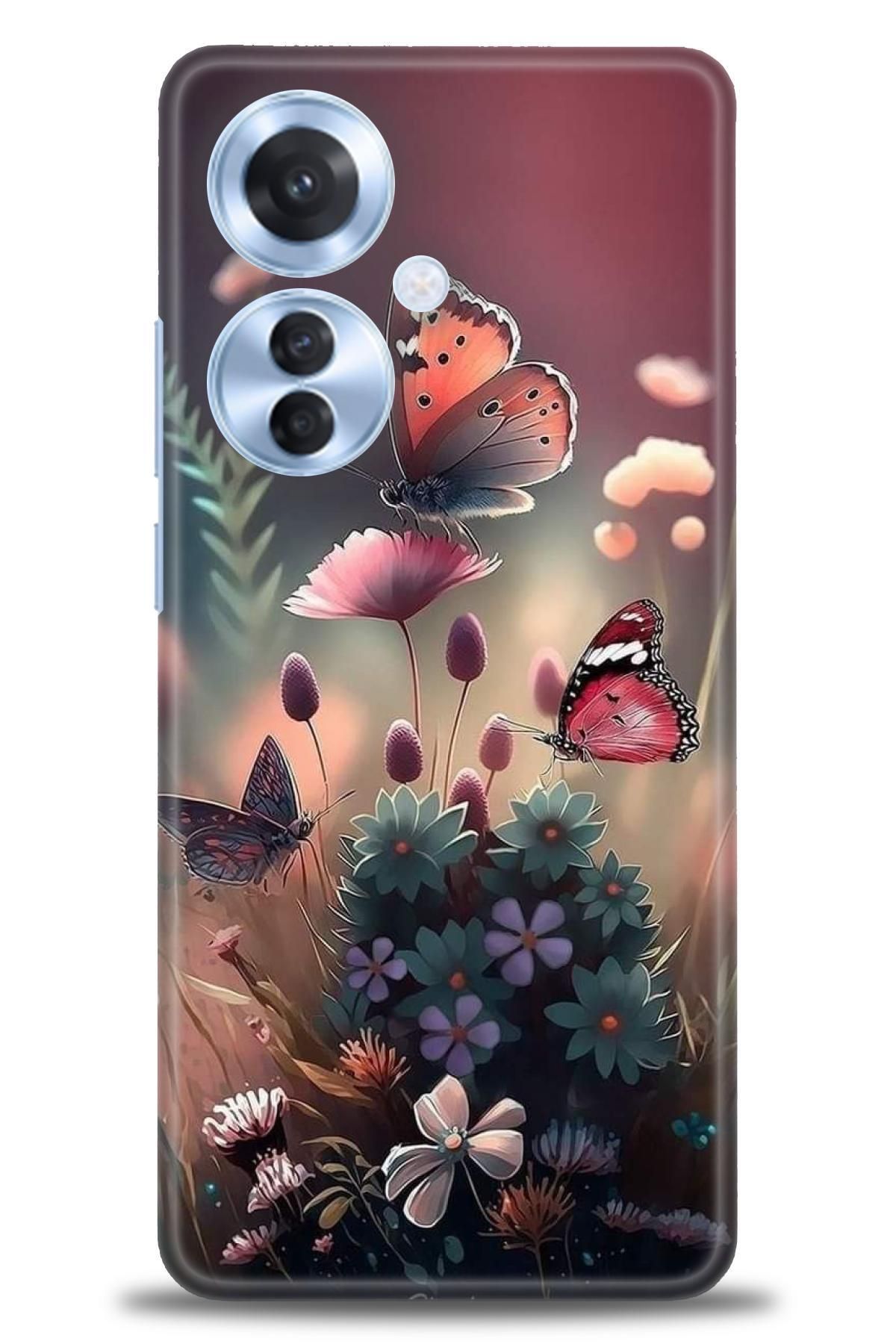 OPPO Reno 11F İle Uyumlu HD Baskılı Desenli Silikon Kılıf - 2763