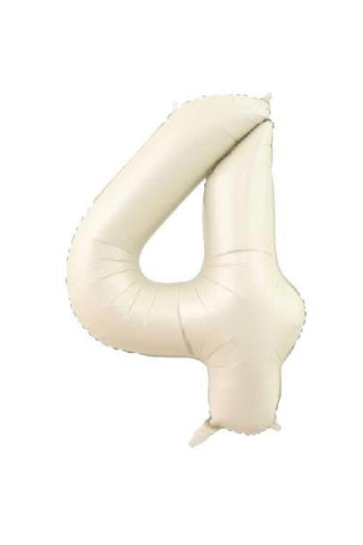 MİNAY 4 RAKAM FOLYO BALON KREM RENK 34" 76cm
