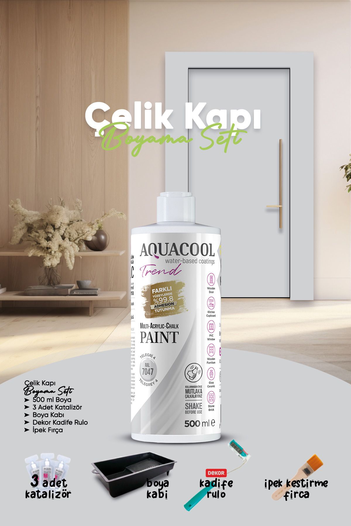 Aquacool Trend Çelik Kapı Boyama Seti