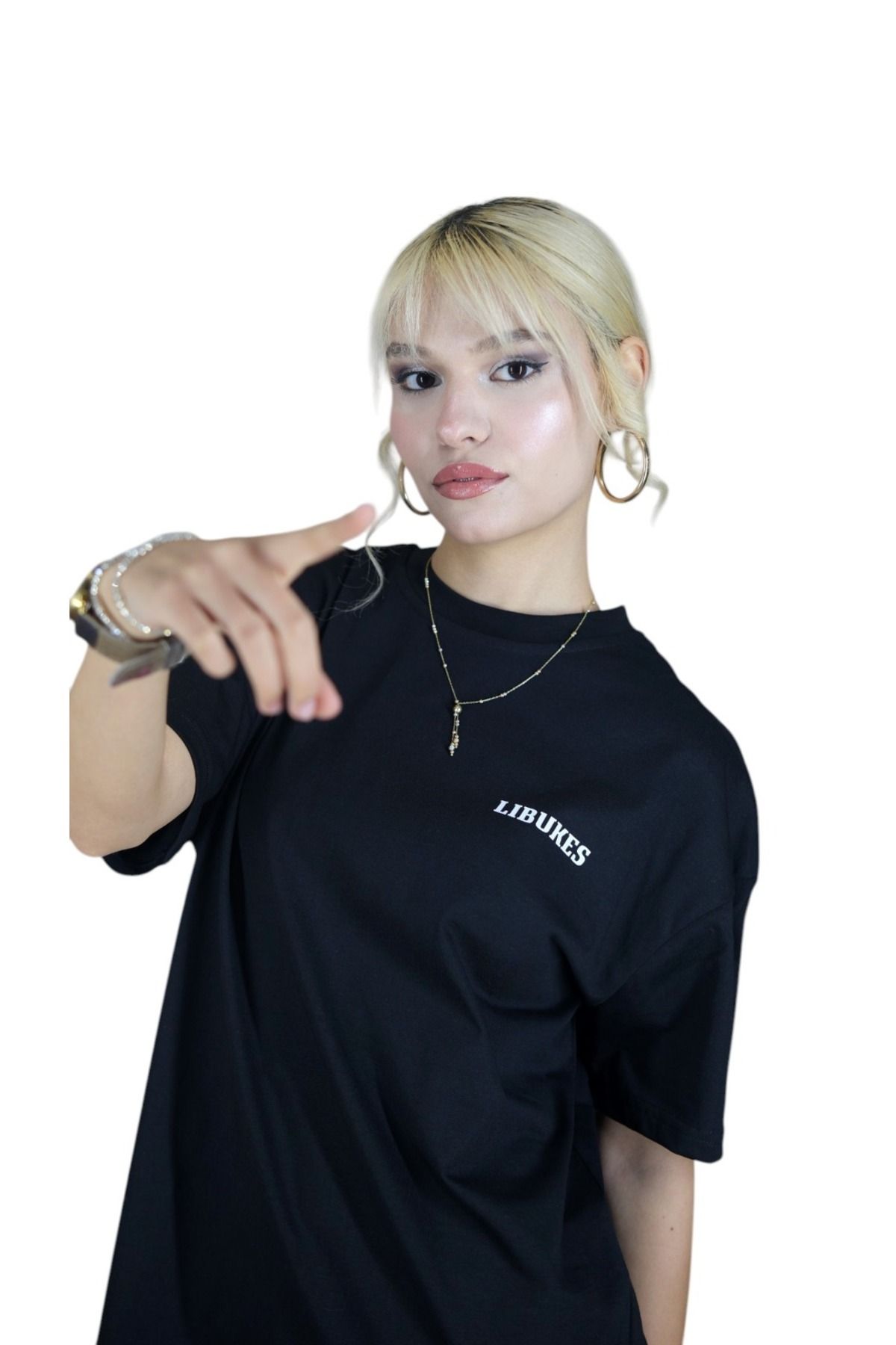 libukes Heykel Baskılı Unisex Oversize %100 Pamuklu Libukes T-Shirt