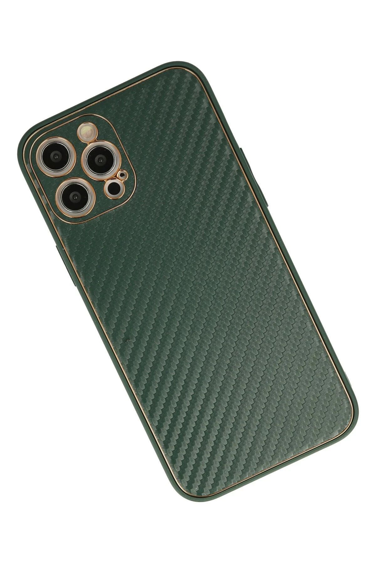 NewFace iPhone 12 Pro Kılıf Coco Karbon Silikon - Yeşil SVLRS