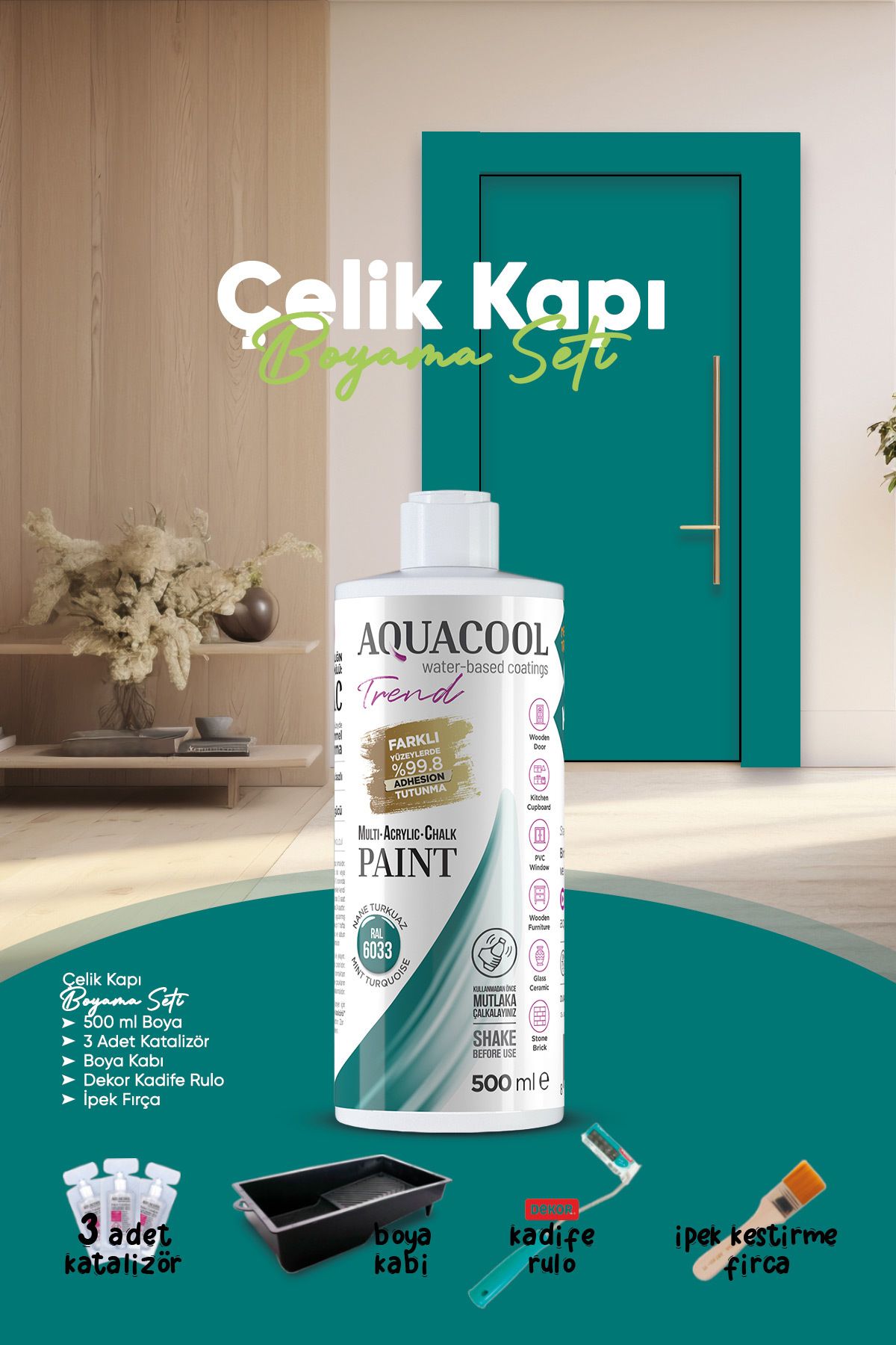 Aquacool Trend Çelik Kapı Boyama Seti