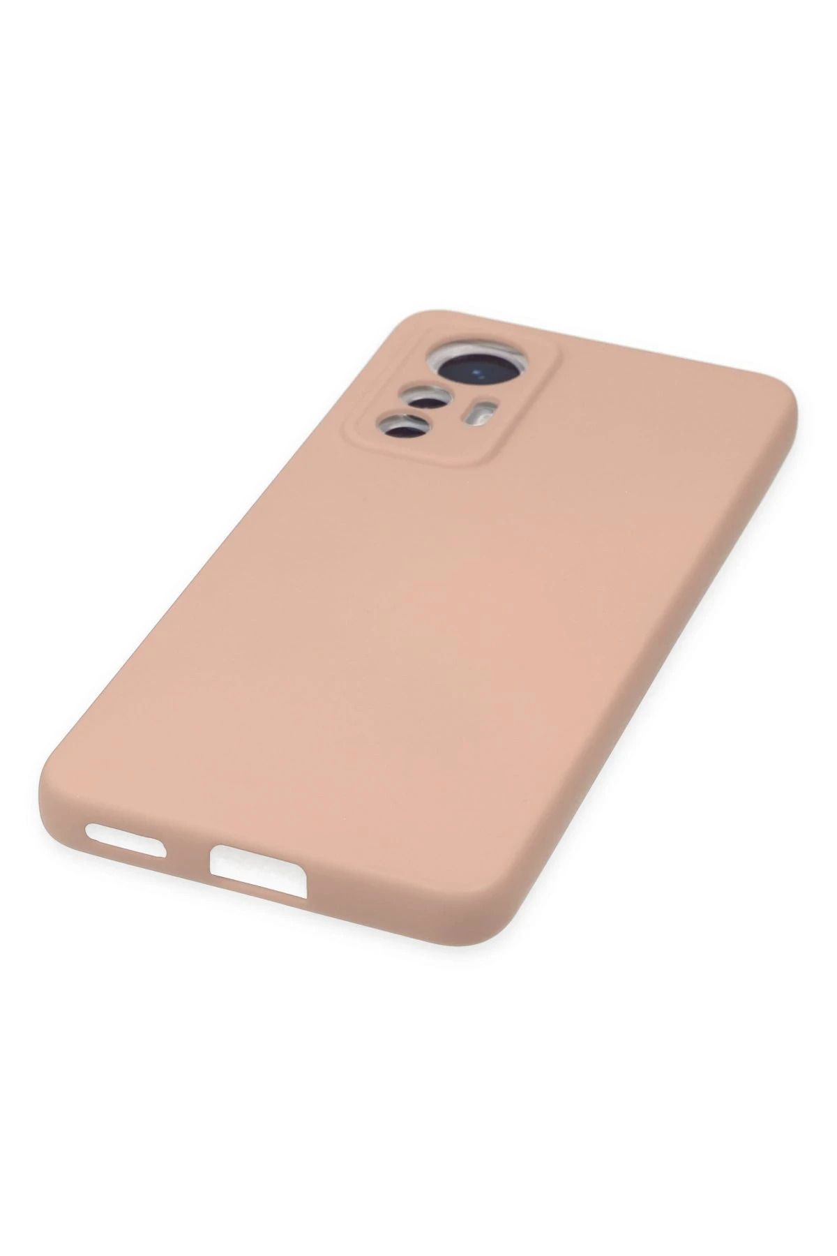 NewFace Xiaomi Mi 12 Lite Uyumlu Kılıf Nano içi Kadife Silikon - Pudra SVLRS