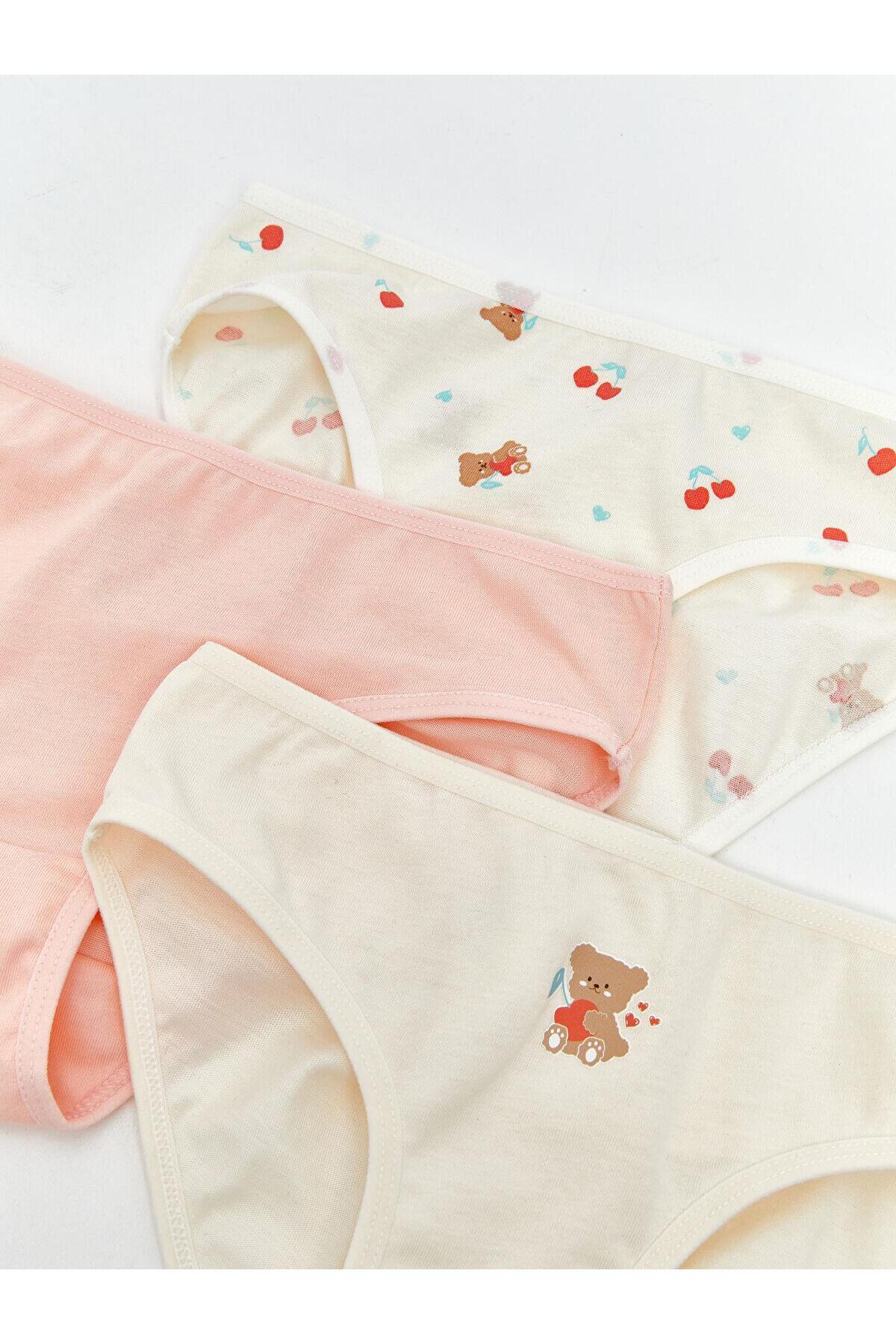 LC Waikiki-Lcw Kids Printed Girls' Panties 3-Pack (S5) 2