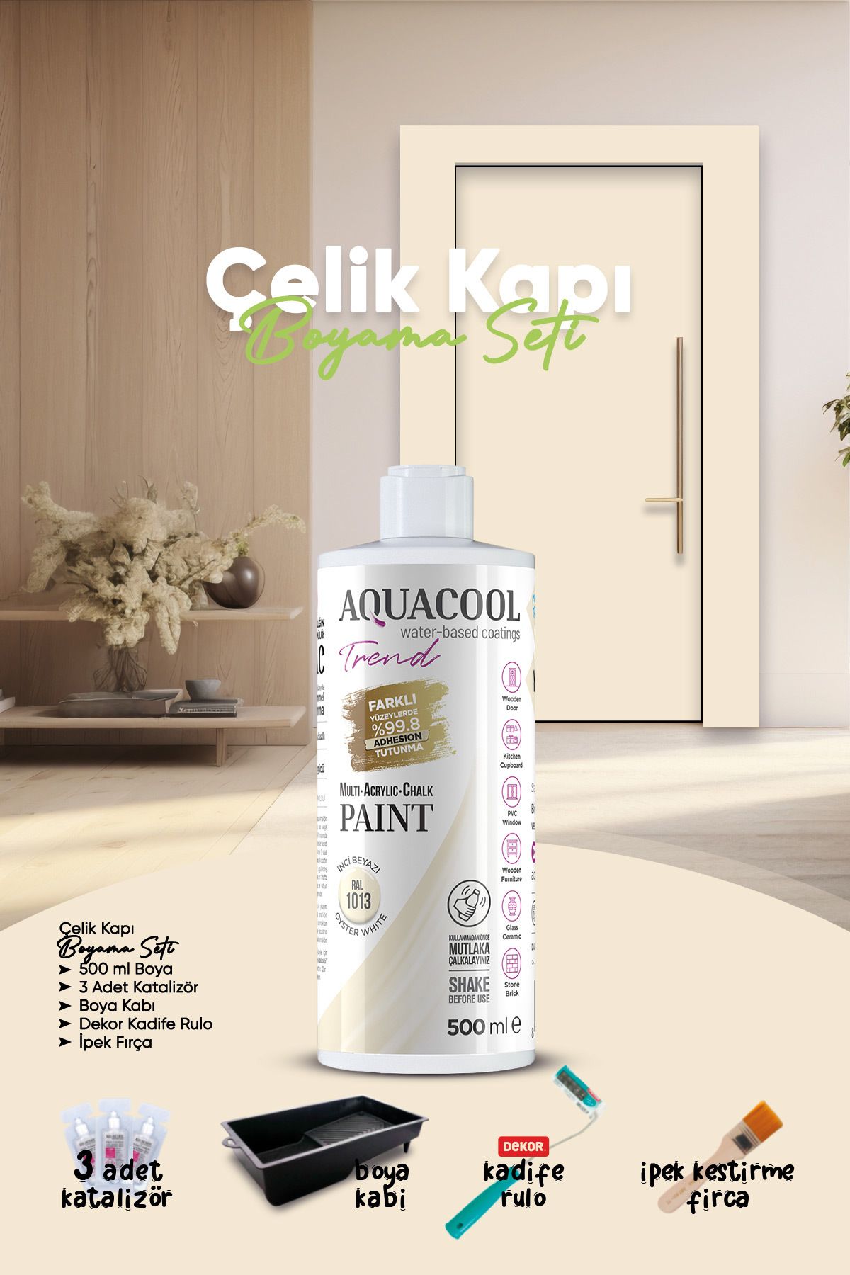 Aquacool Trend Çelik Kapı Boyama Seti