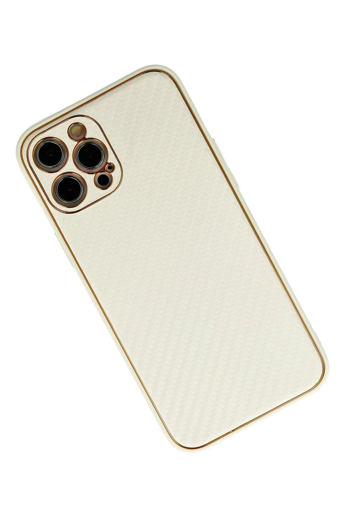 NewFace iPhone 12 Pro Max Kılıf Coco Karbon Silikon - Beyaz SVLRS