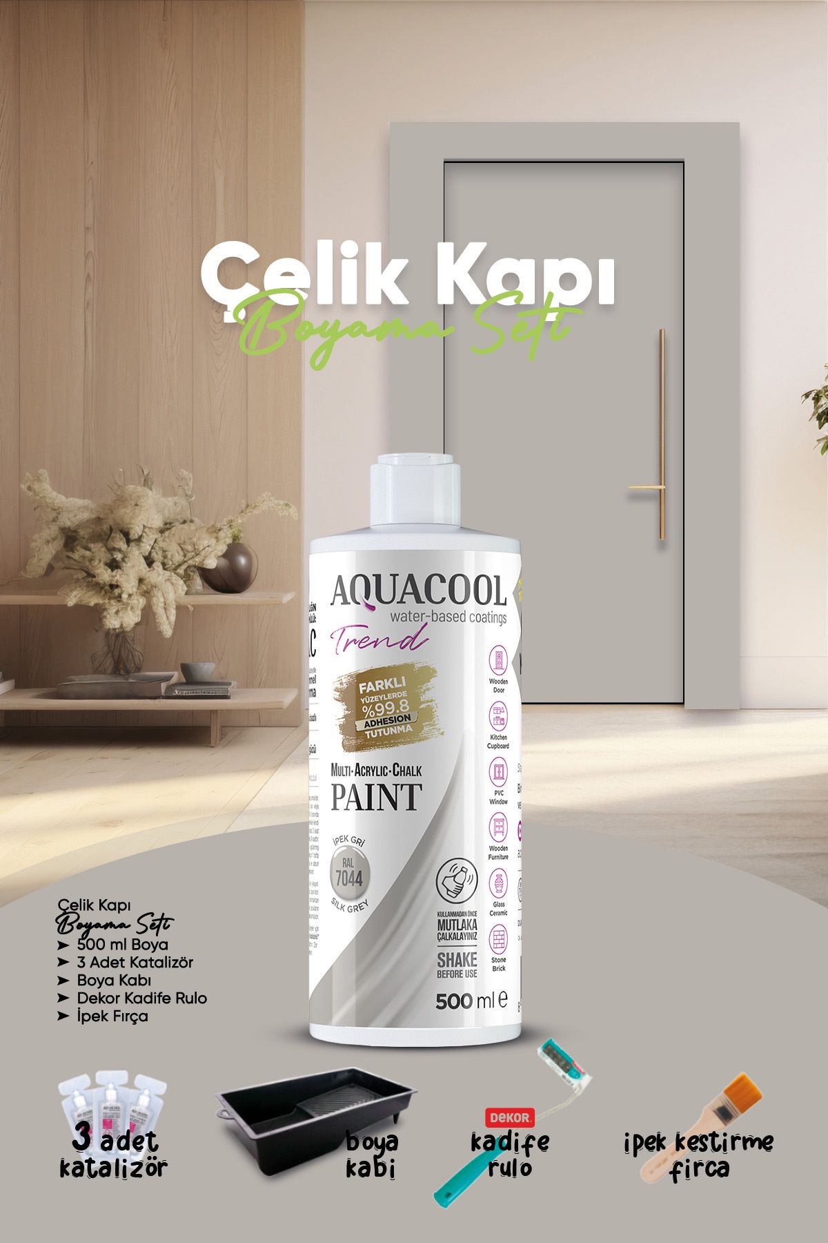 Aquacool Trend Çelik Kapı Boyama Seti