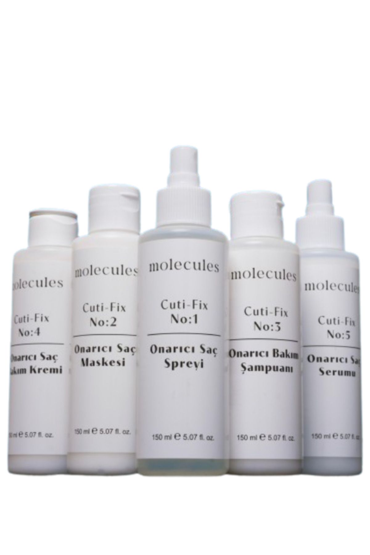 molecules Cuti-Fix No:1-2-3-4-5 Onarıcı Saç Bakım Seti