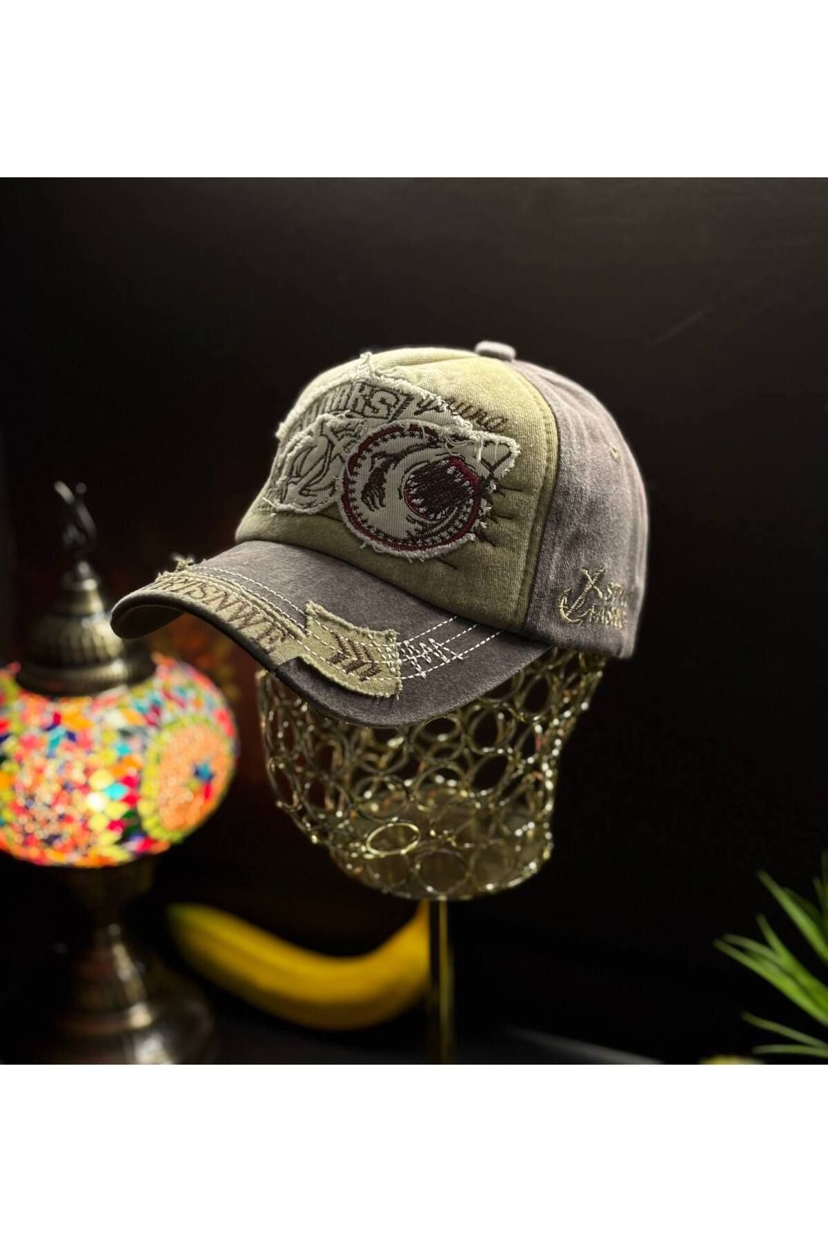MODA Erkek & Kadın Hayvan Figürlü Eskitme Vintage Unisex Şapka / Günlük Spor Yazlık Şapka