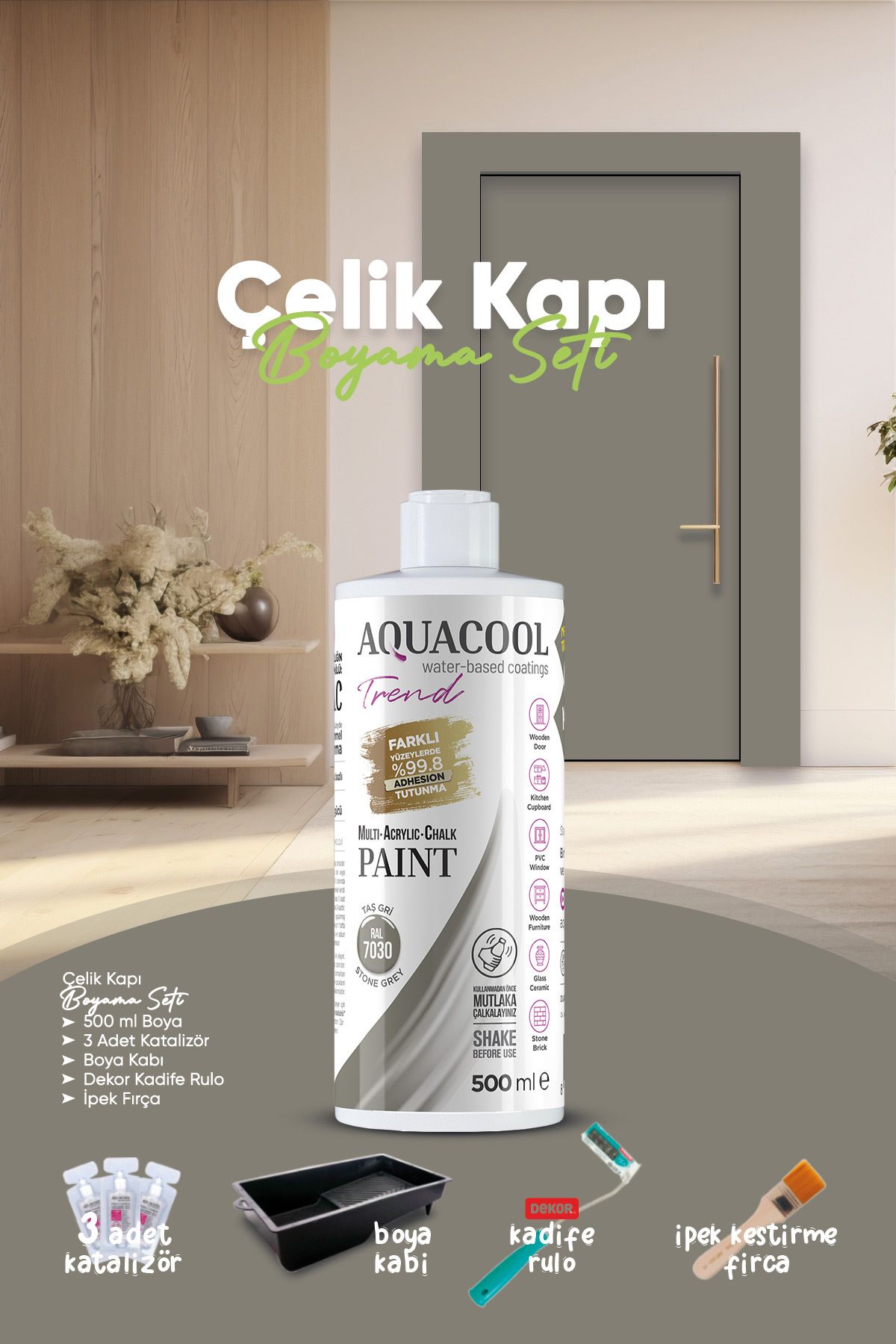 Aquacool Trend Çelik Kapı Boyama Seti
