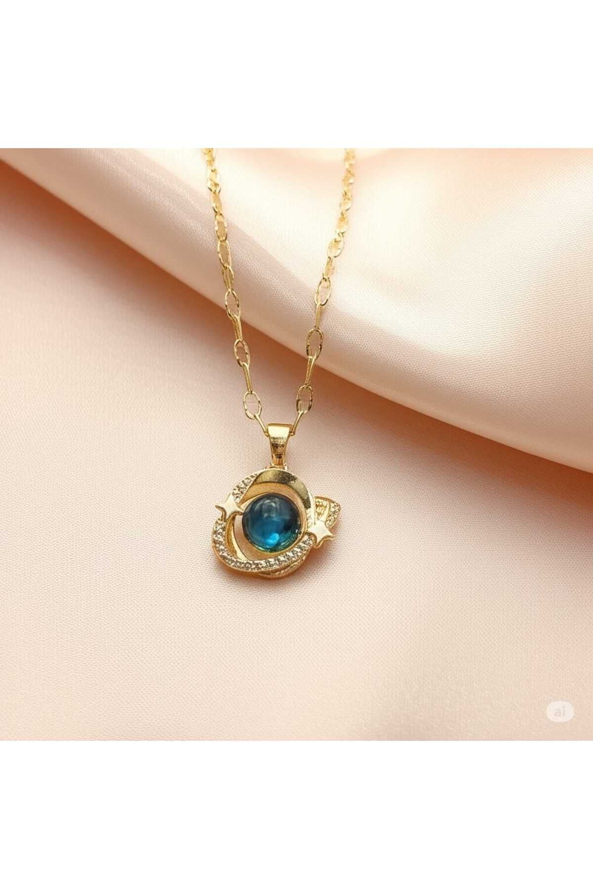 magische Gold galaxy model Dünya kolye