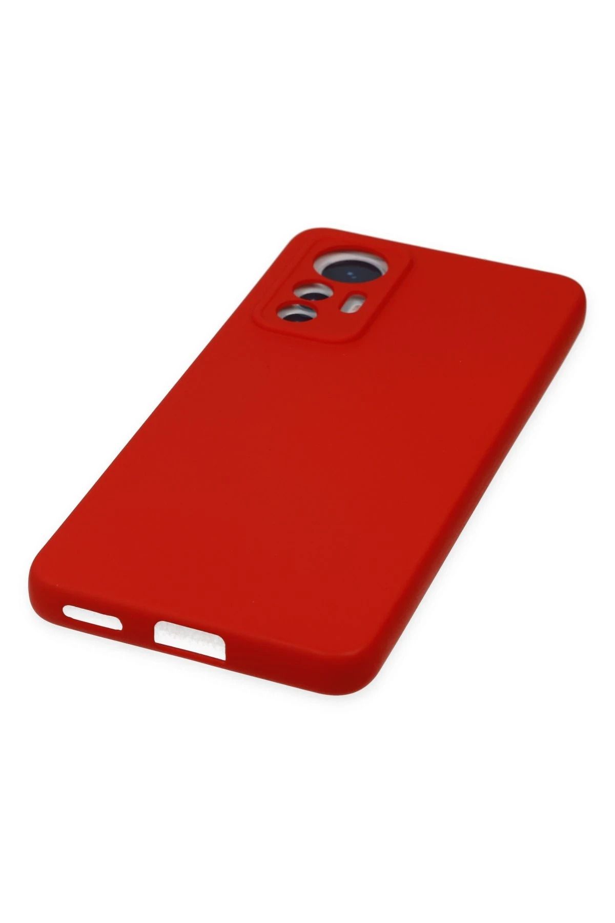 NewFace Xiaomi Mi 12 Lite uyumlu Kılıf Nano içi Kadife Silikon - Kırmızı SVLRS
