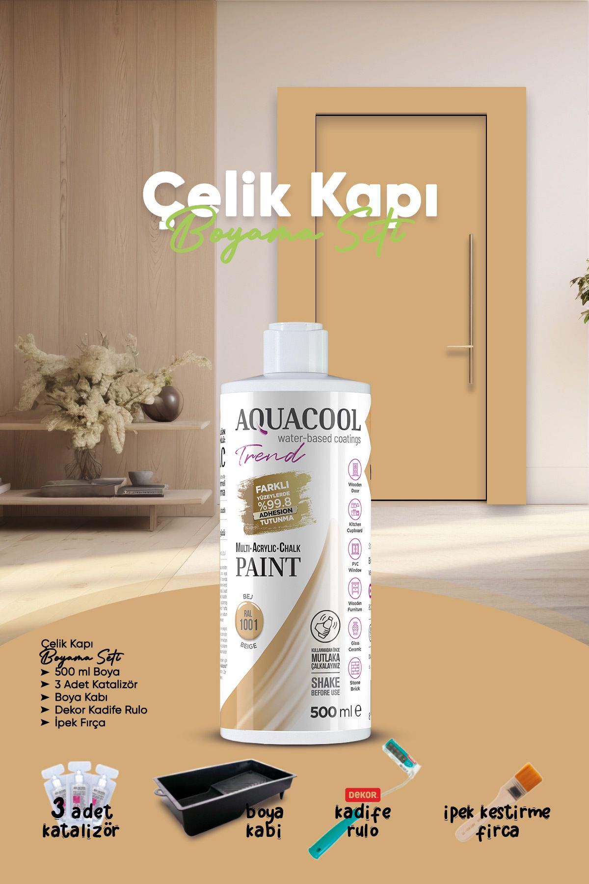 Aquacool Trend Çelik Kapı Boyama Seti